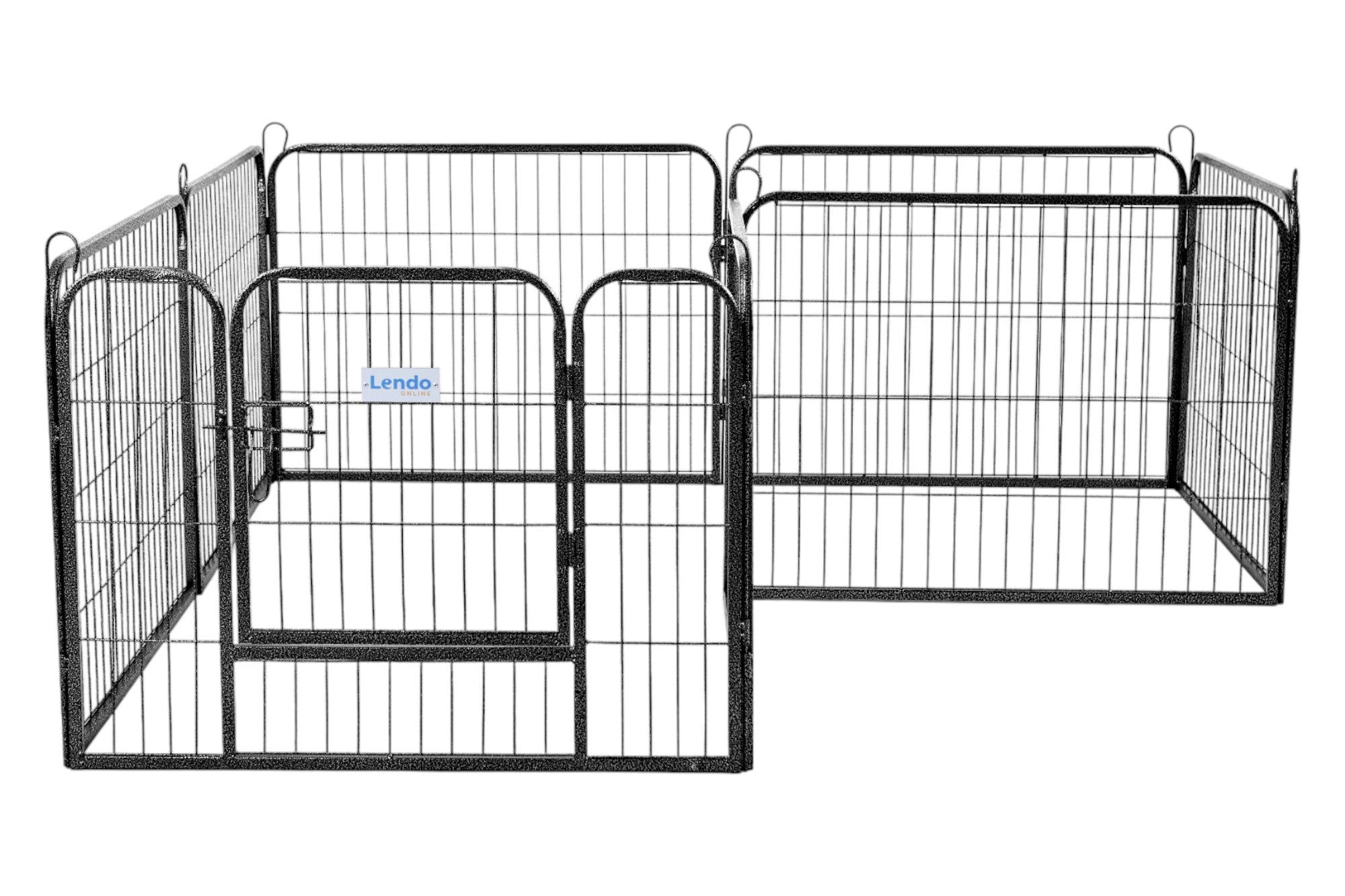 Lendo Online Hondenkennel 8 panelen 80x60cm staal antraciet
