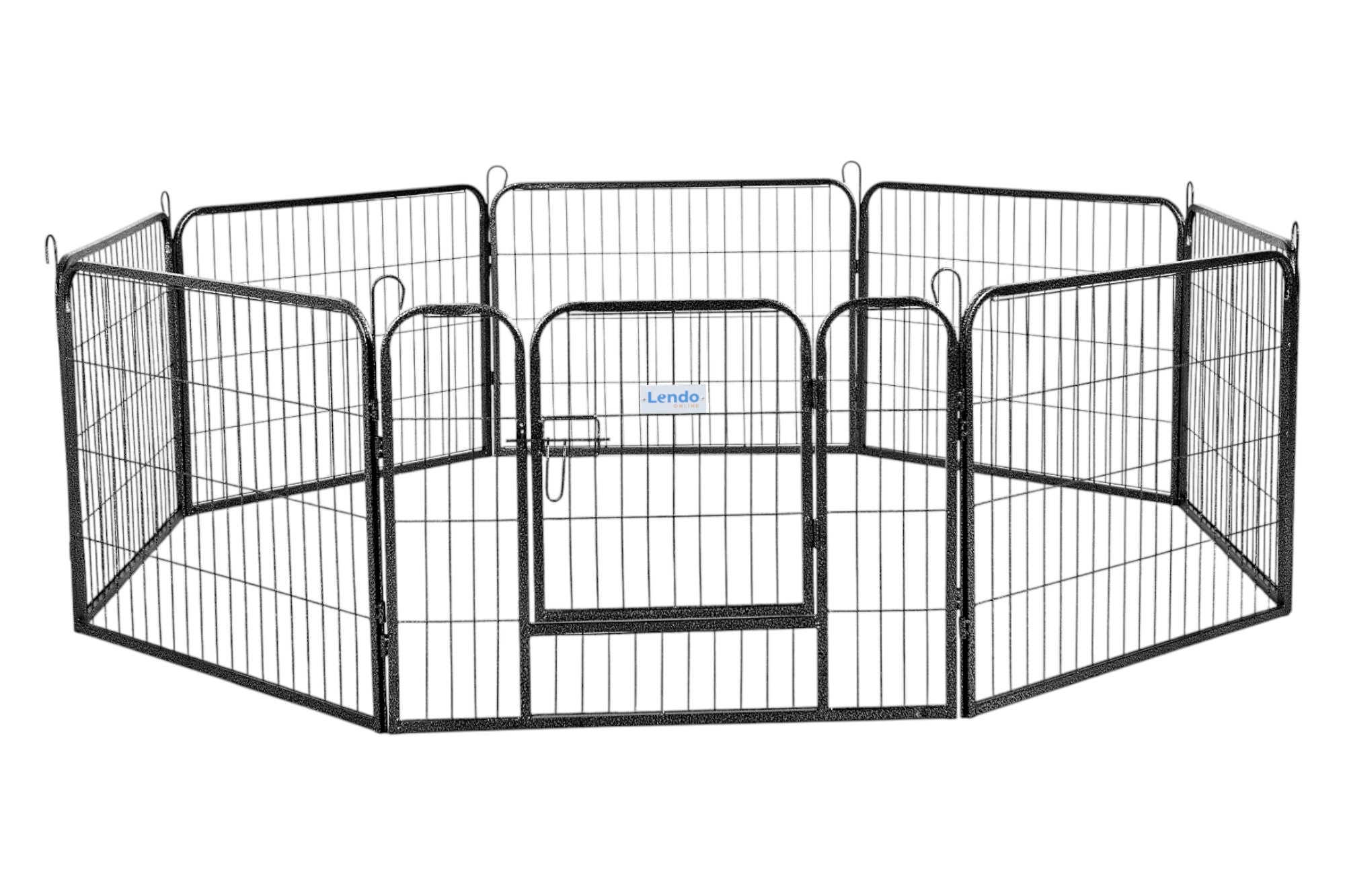 Lendo Online Hondenkennel 8 panelen 80x60cm staal antraciet