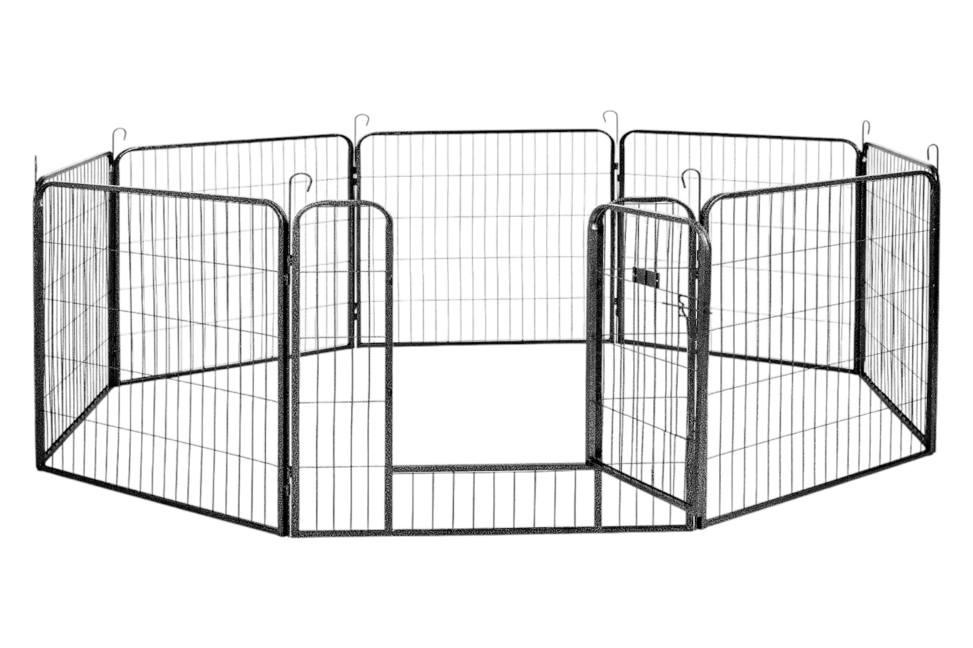 Lendo Online Hondenkennel 8 panelen 80x60cm staal antraciet