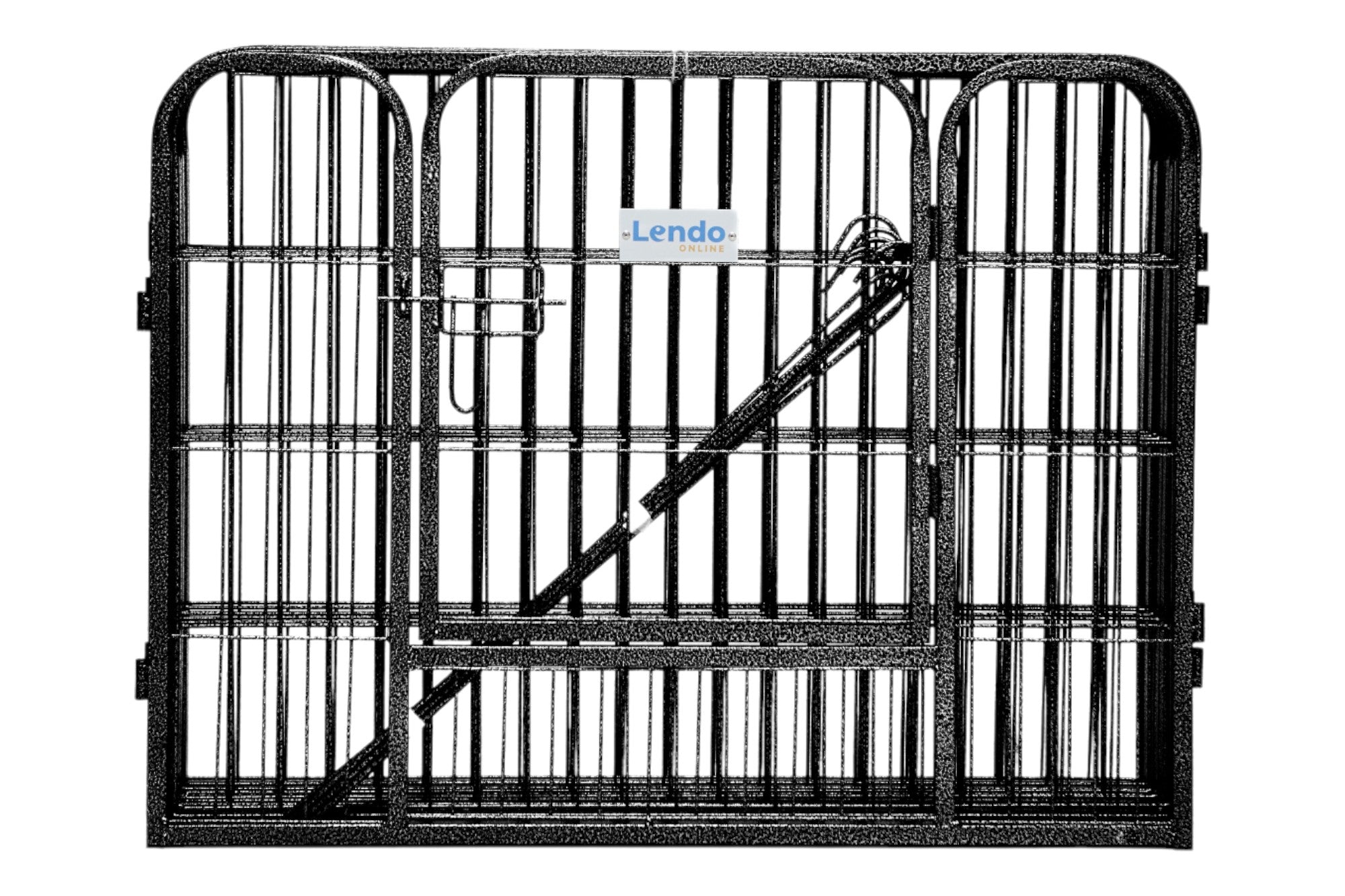 Lendo Online Hondenkennel 8 panelen 80x60cm staal antraciet