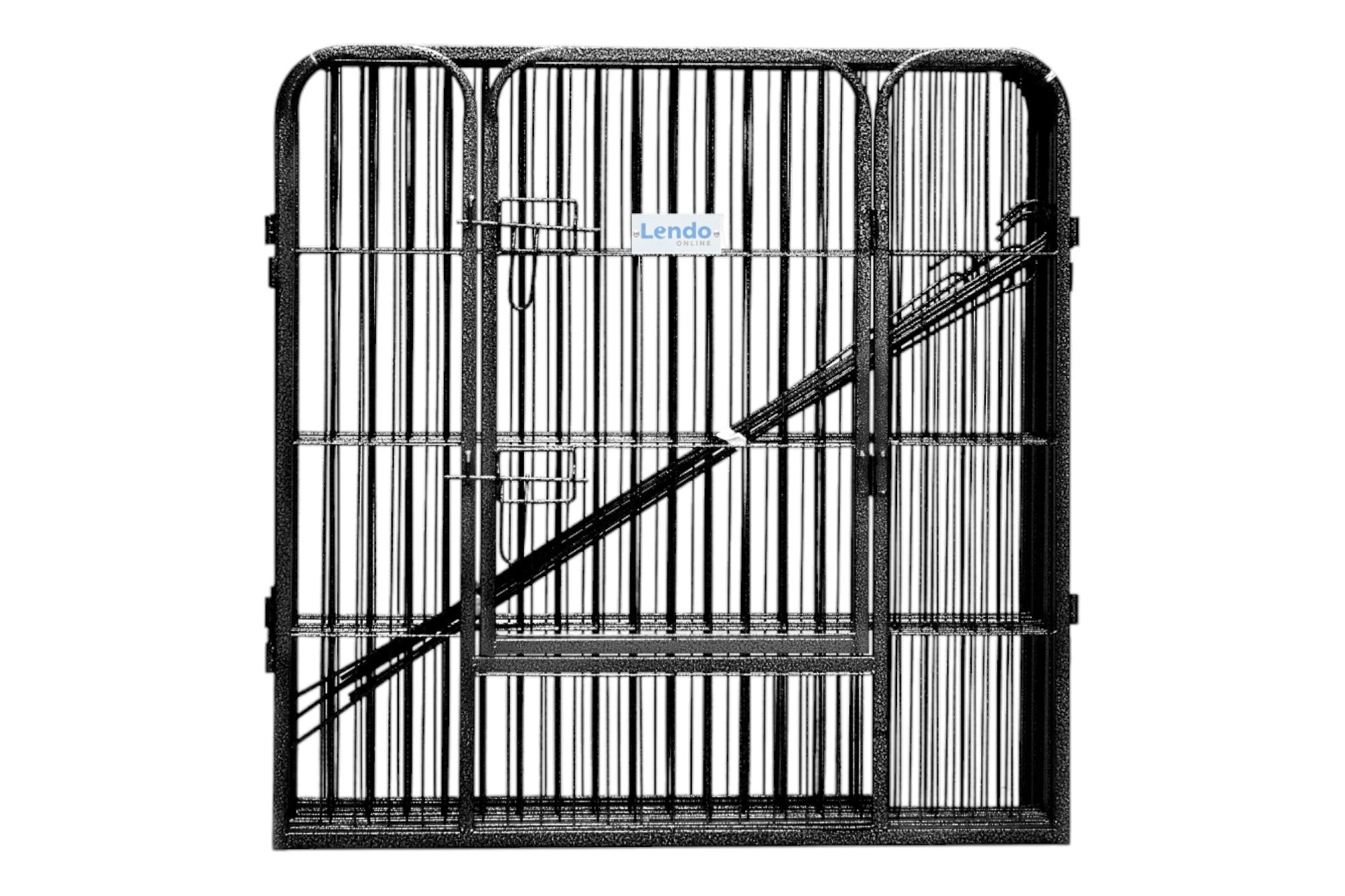Lendo Online Hondenkennel 8 panelen 80x80cm staal antraciet