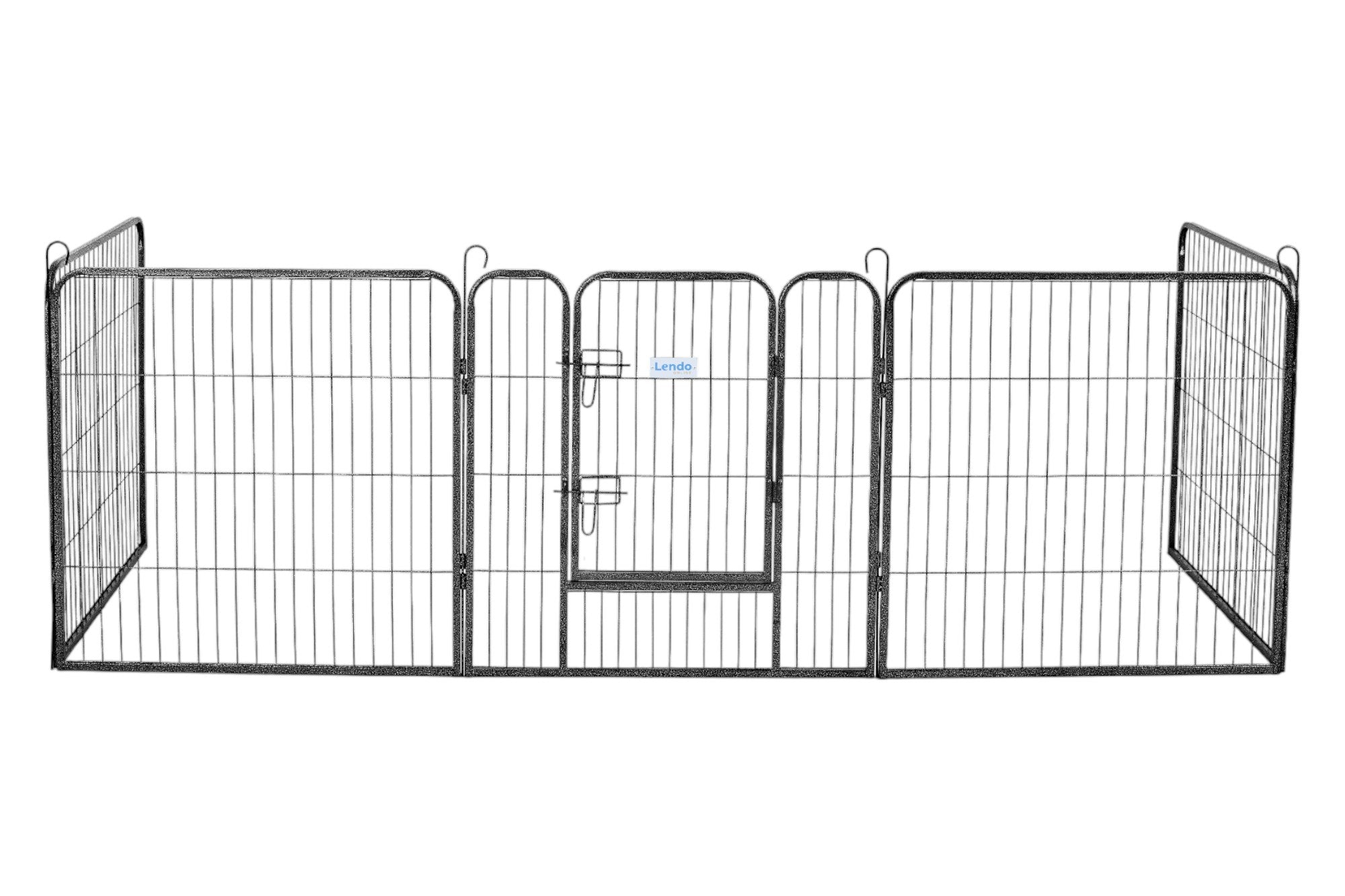 Lendo Online Hondenkennel 8 panelen 80x80cm staal antraciet