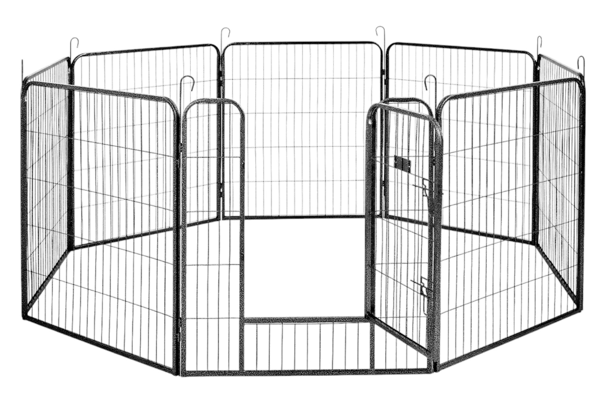 Lendo Online Hondenkennel 8 panelen 80x80cm staal antraciet