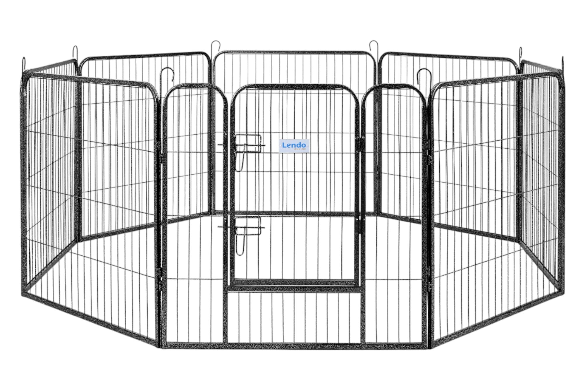 Lendo Online Hondenkennel 8 panelen 80x95cm staal antraciet