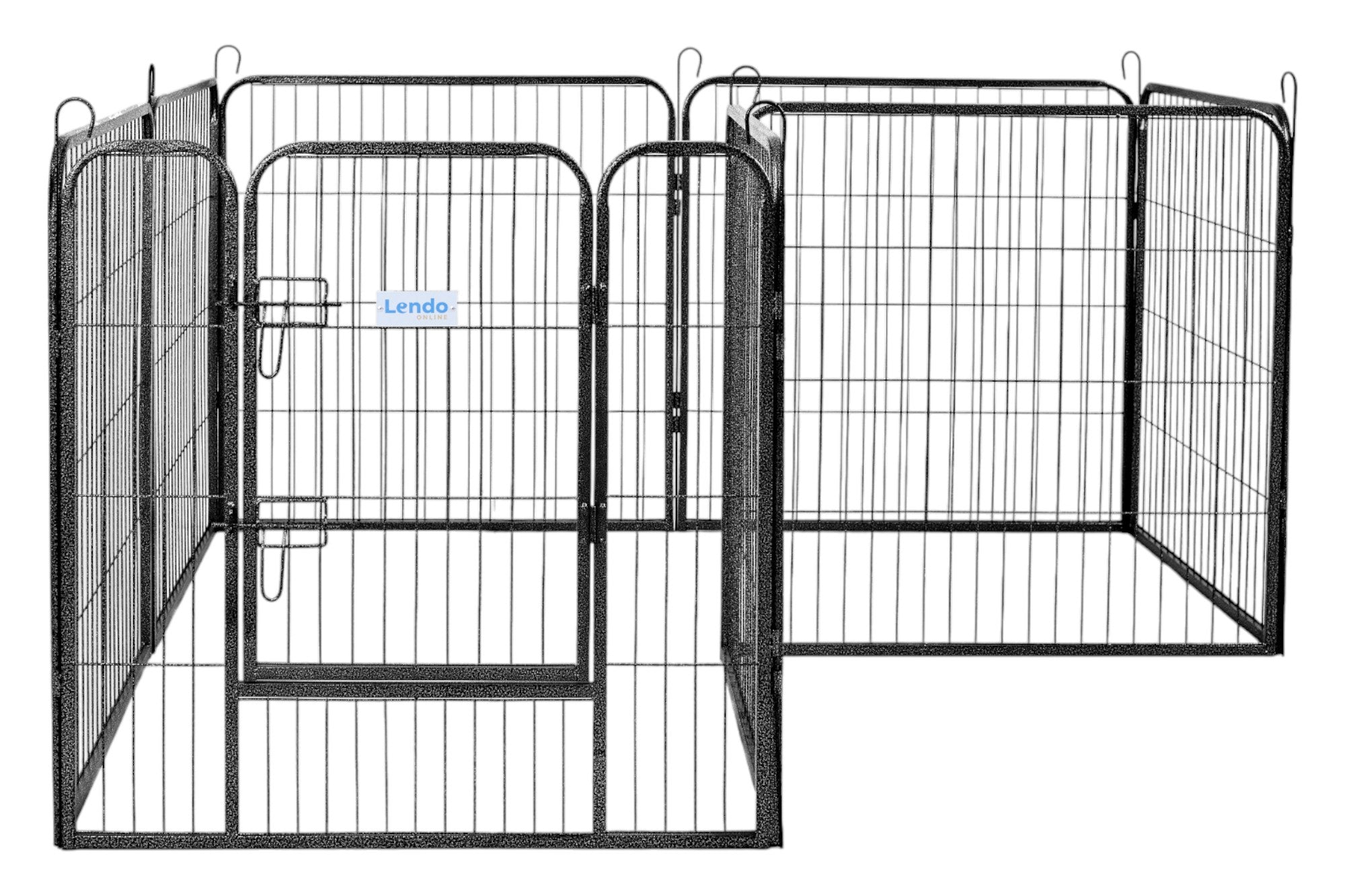 Lendo Online Hondenkennel 8 panelen 80x95cm staal antraciet