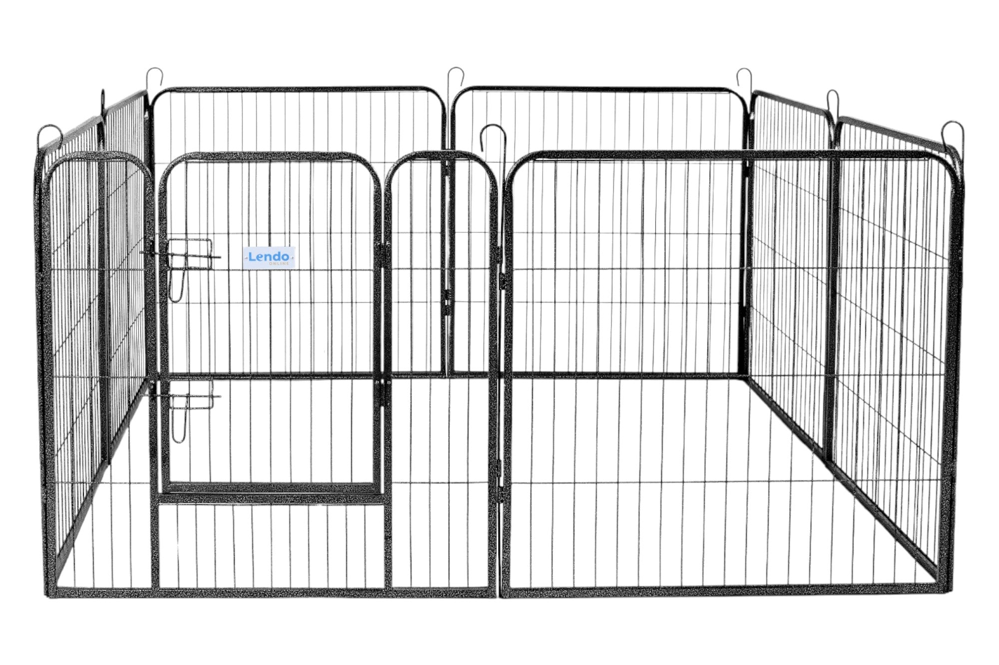 Lendo Online Hondenkennel 8 panelen 80x95cm staal antraciet
