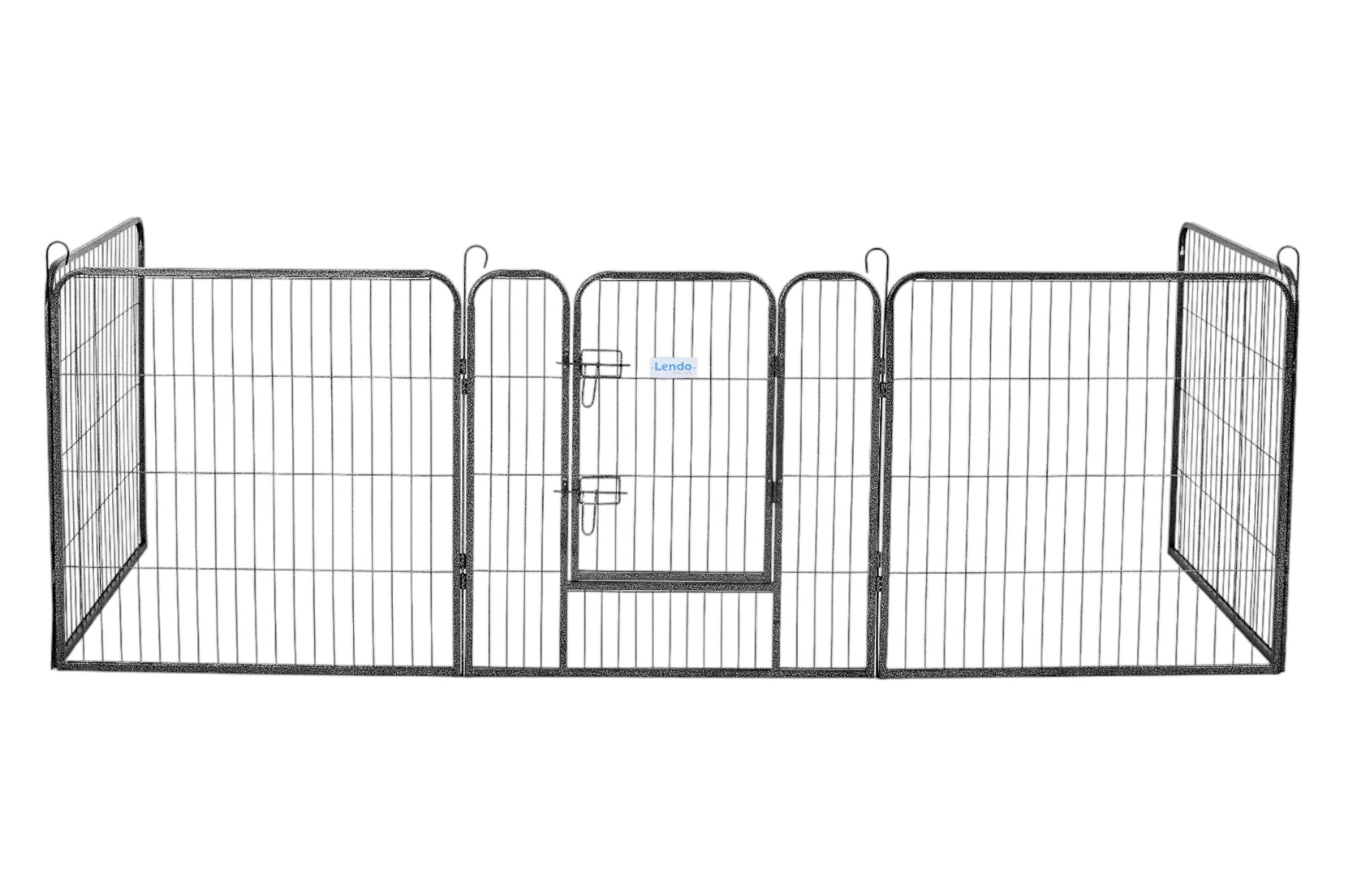 Lendo Online Hondenkennel 8 panelen 80x95cm staal antraciet