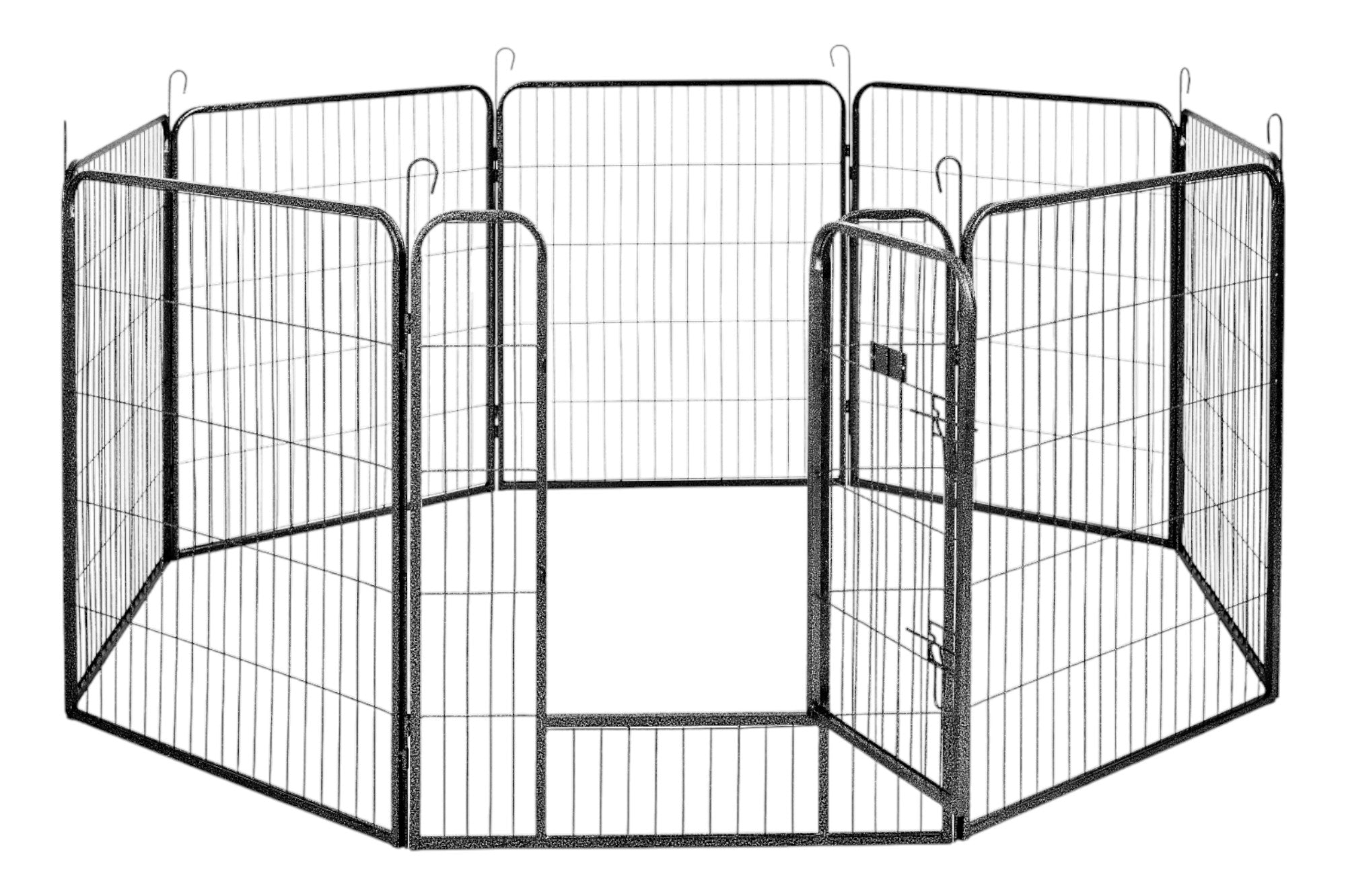 Lendo Online Hondenkennel 8 panelen 80x95cm staal antraciet