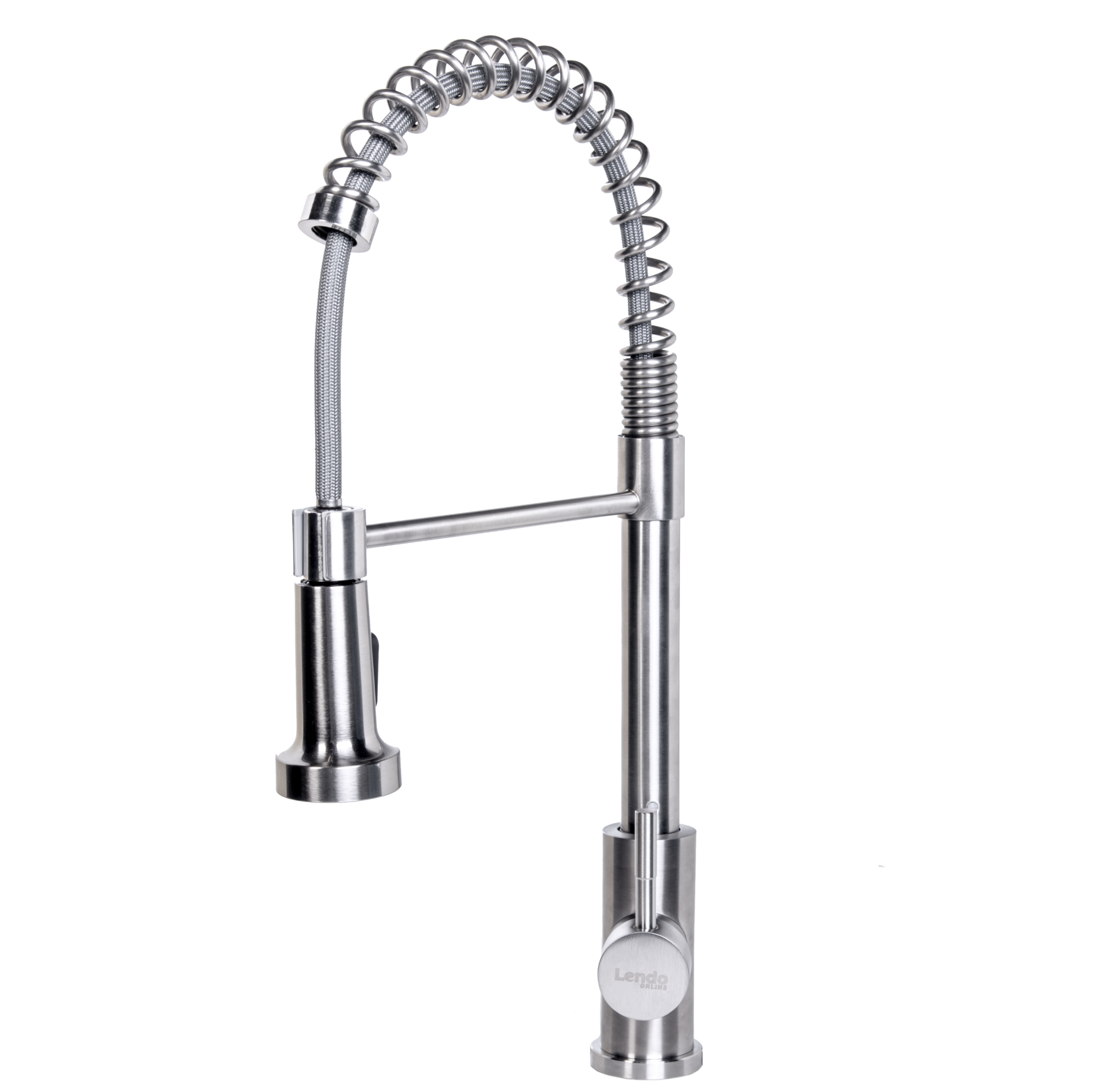 Lendo Online Spoelbak met keukenkraan 59x44x20cm uittrekbare uitloop zilver RVS