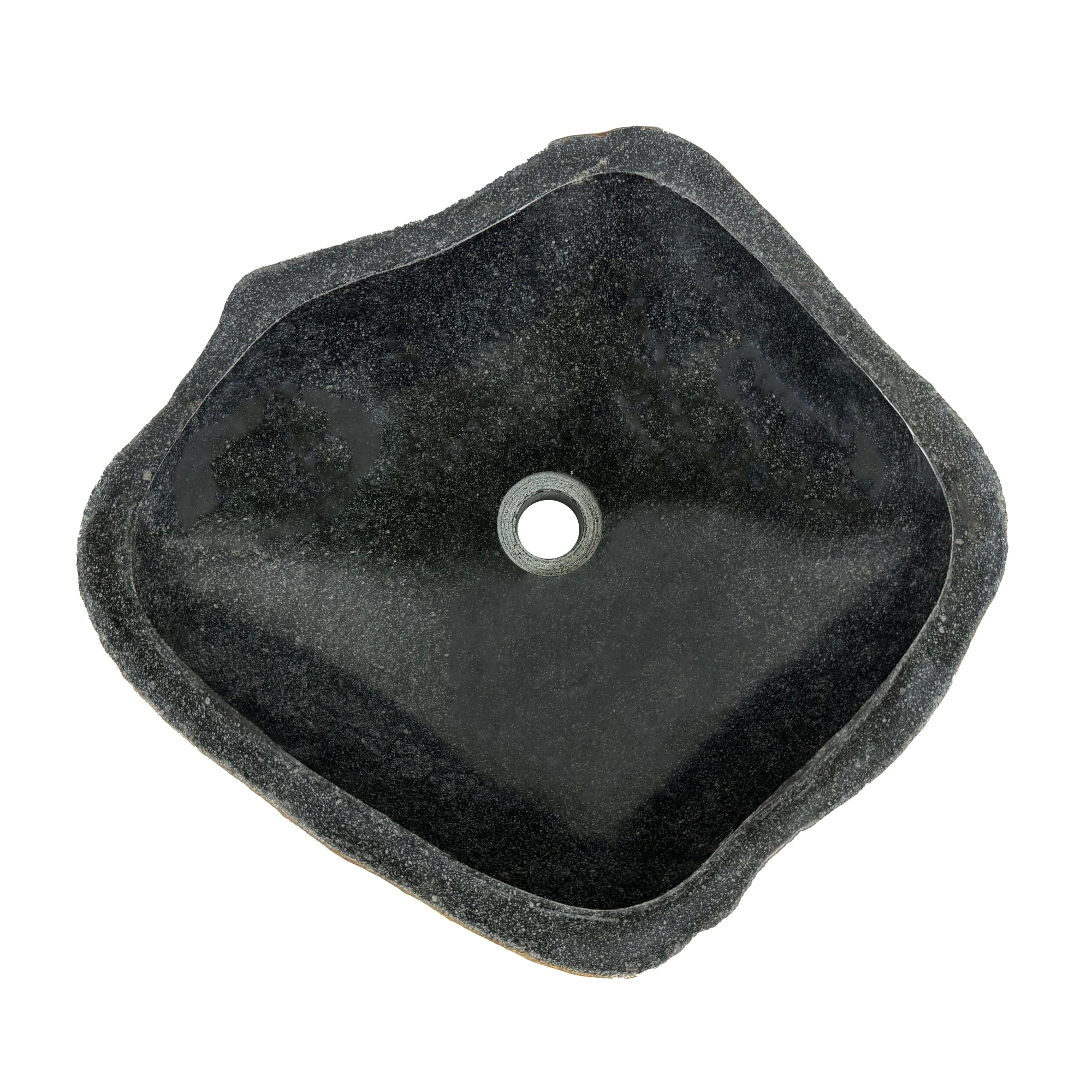 Lendo Online Wastafel ovaal (46-53)x(34-40) cm riviersteen koperkleurig