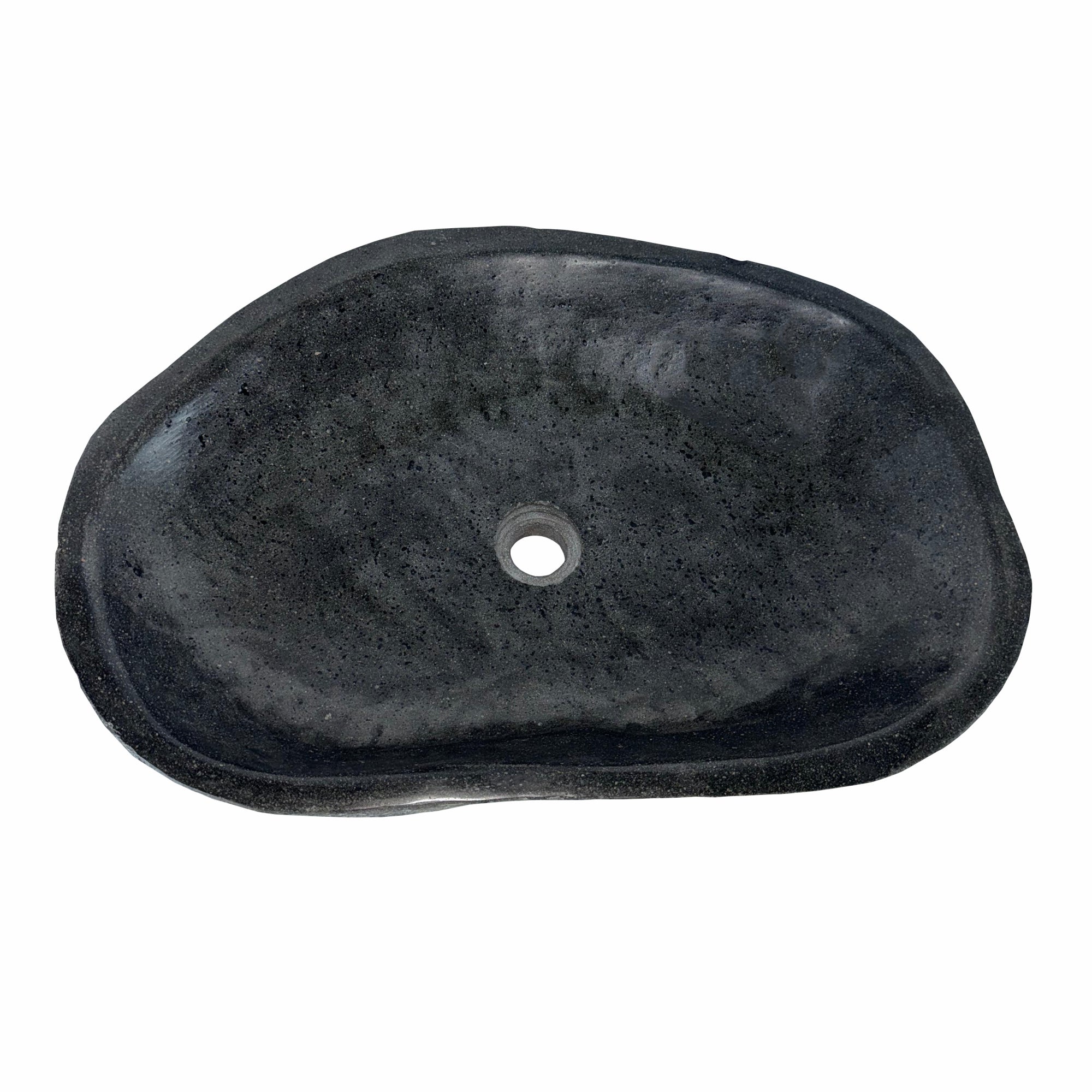 Lendo Online Wastafel ovaal (60-70)x(38-43) cm riviersteen grijs