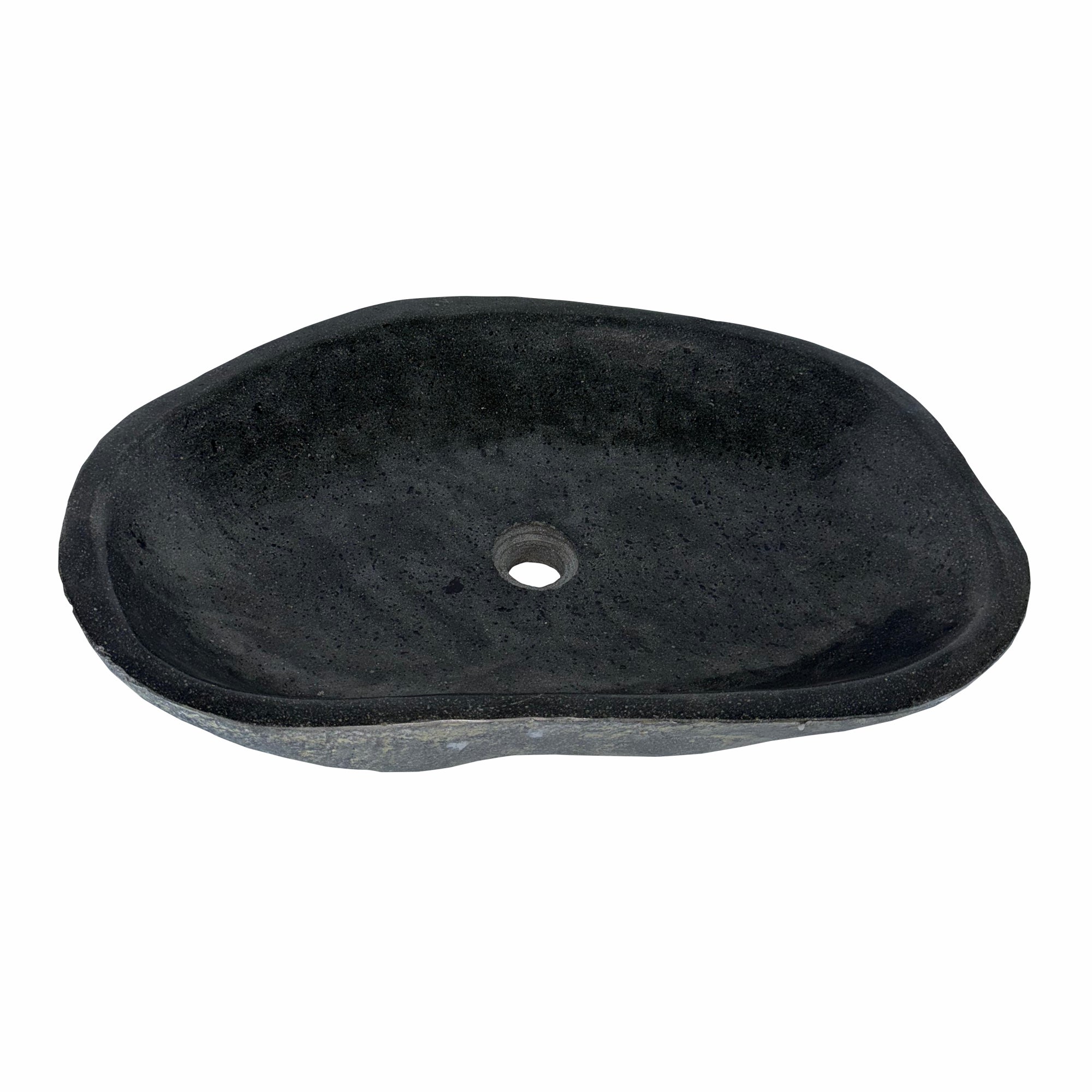 Lendo Online Wastafel ovaal (60-70)x(38-43) cm riviersteen grijs