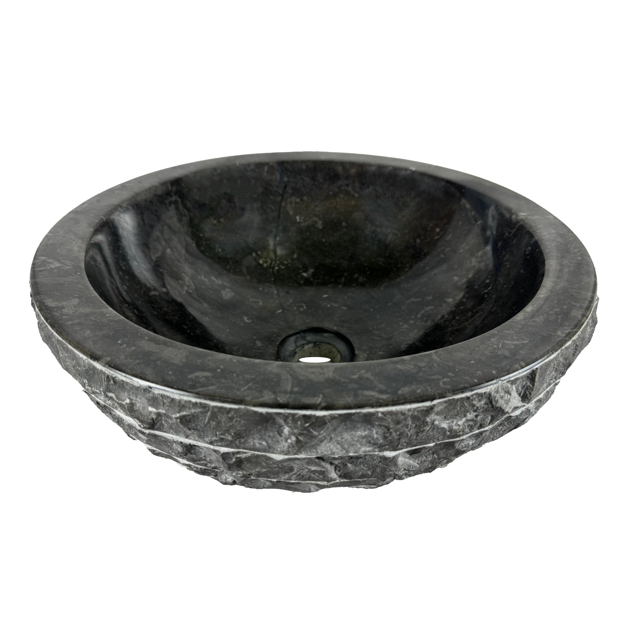 Lendo Online Wastafel rond 40x40x15cm marmer zwart