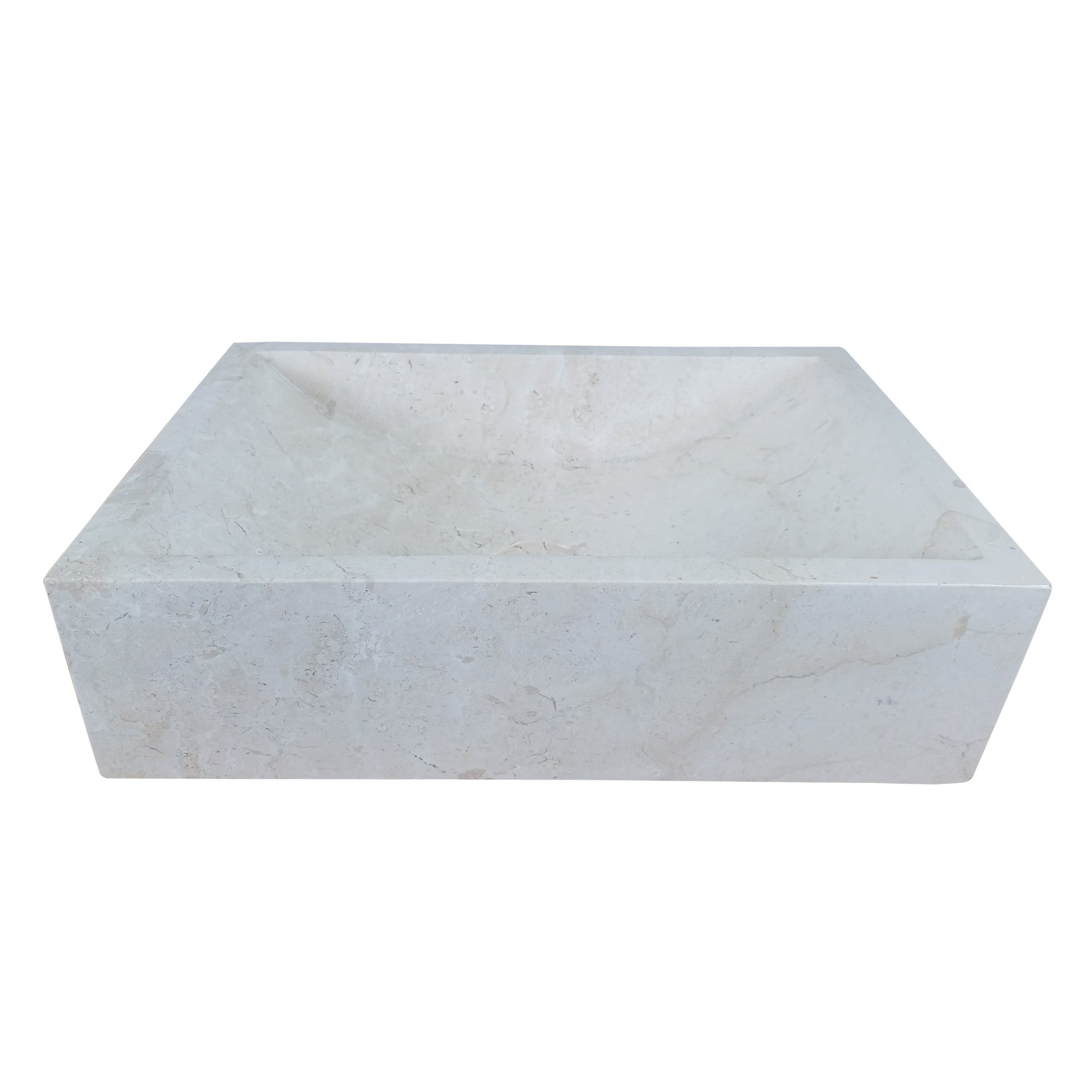 Lendo Online Wastafel rechthoekig 45x30x12cm marmer crème