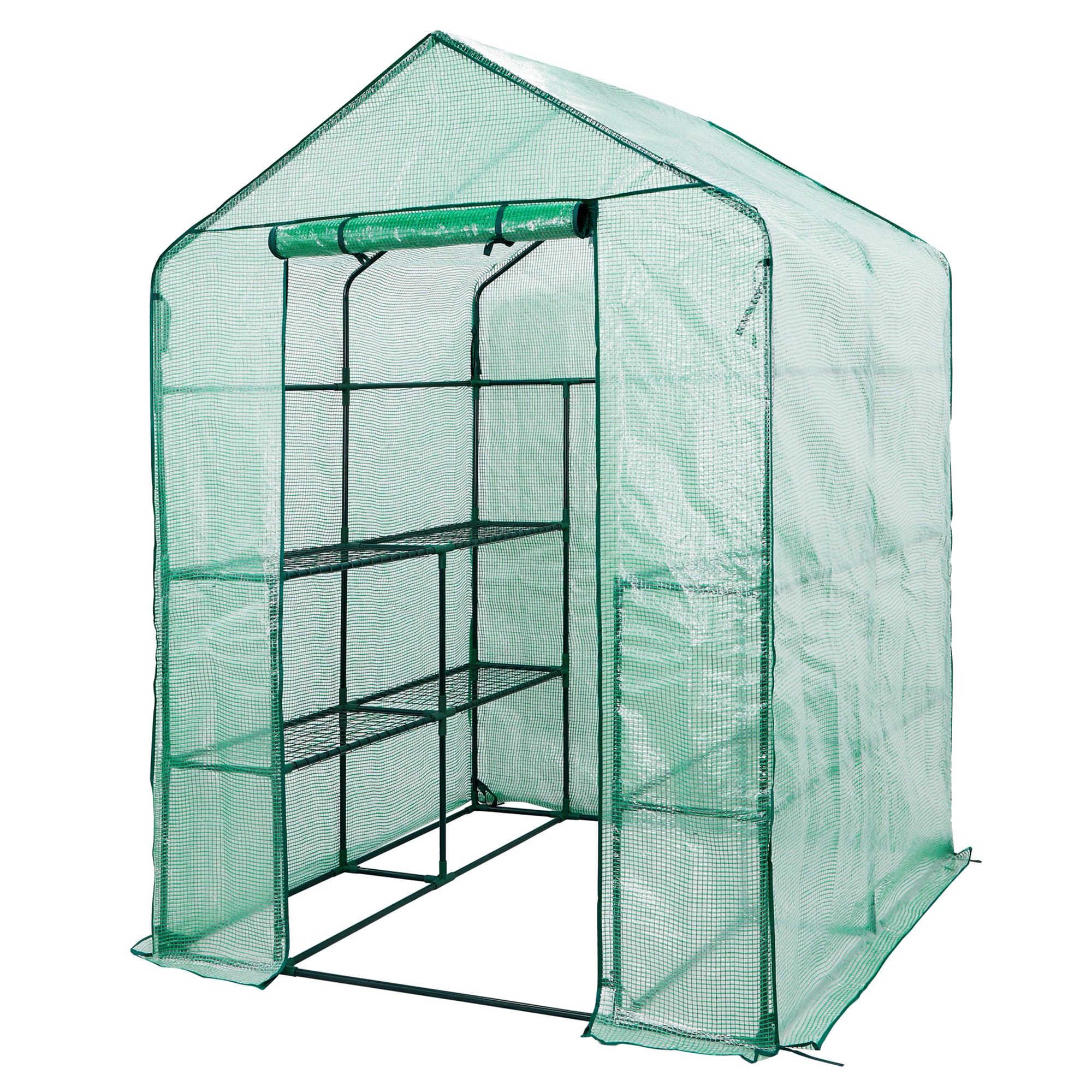 Lendo Online Tuinkas 3 etages PE folie 143x143x195cm gepoedercoat staal