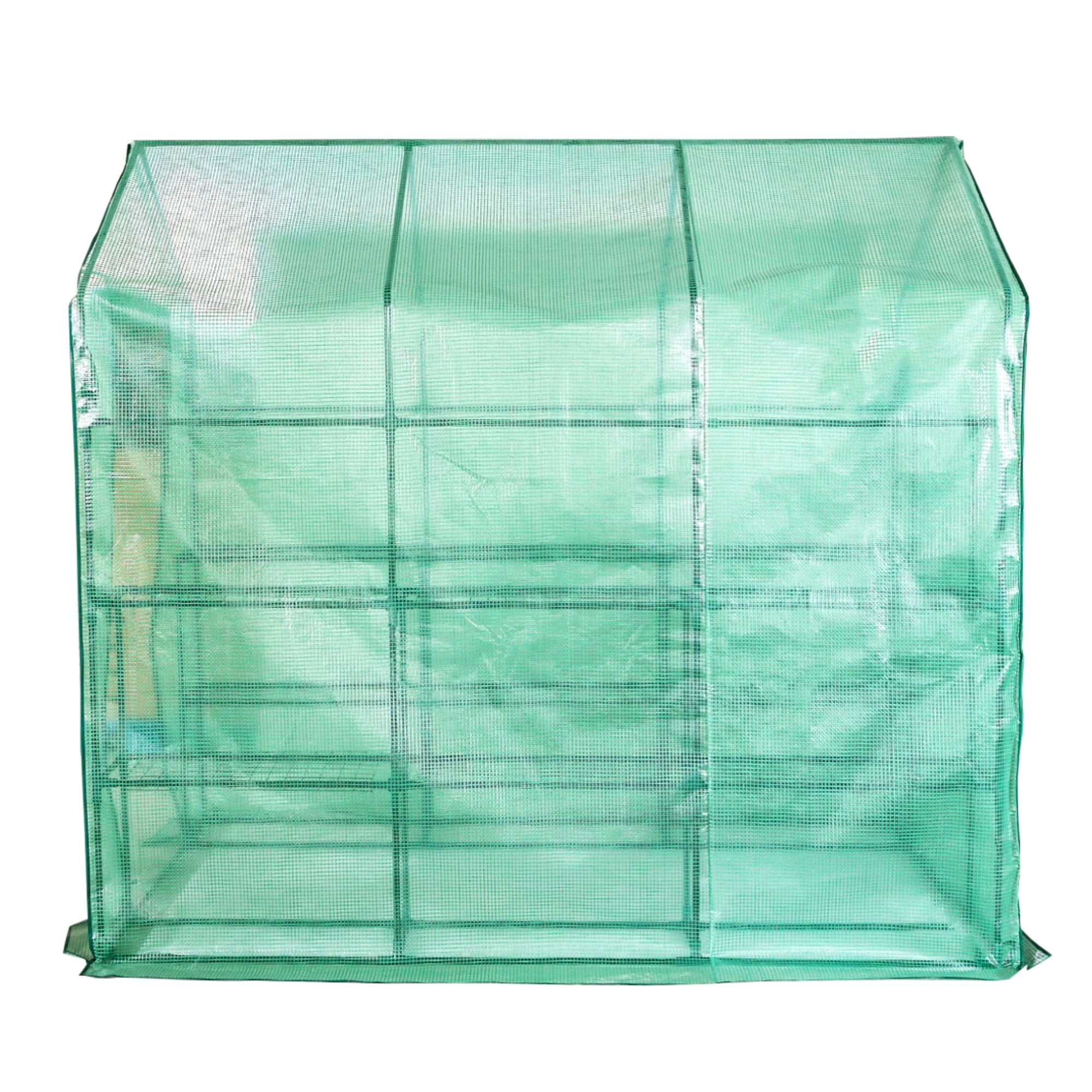 Lendo Online Tuinkas 3 etages PE folie 143x213x195cm gepoedercoat staal groen