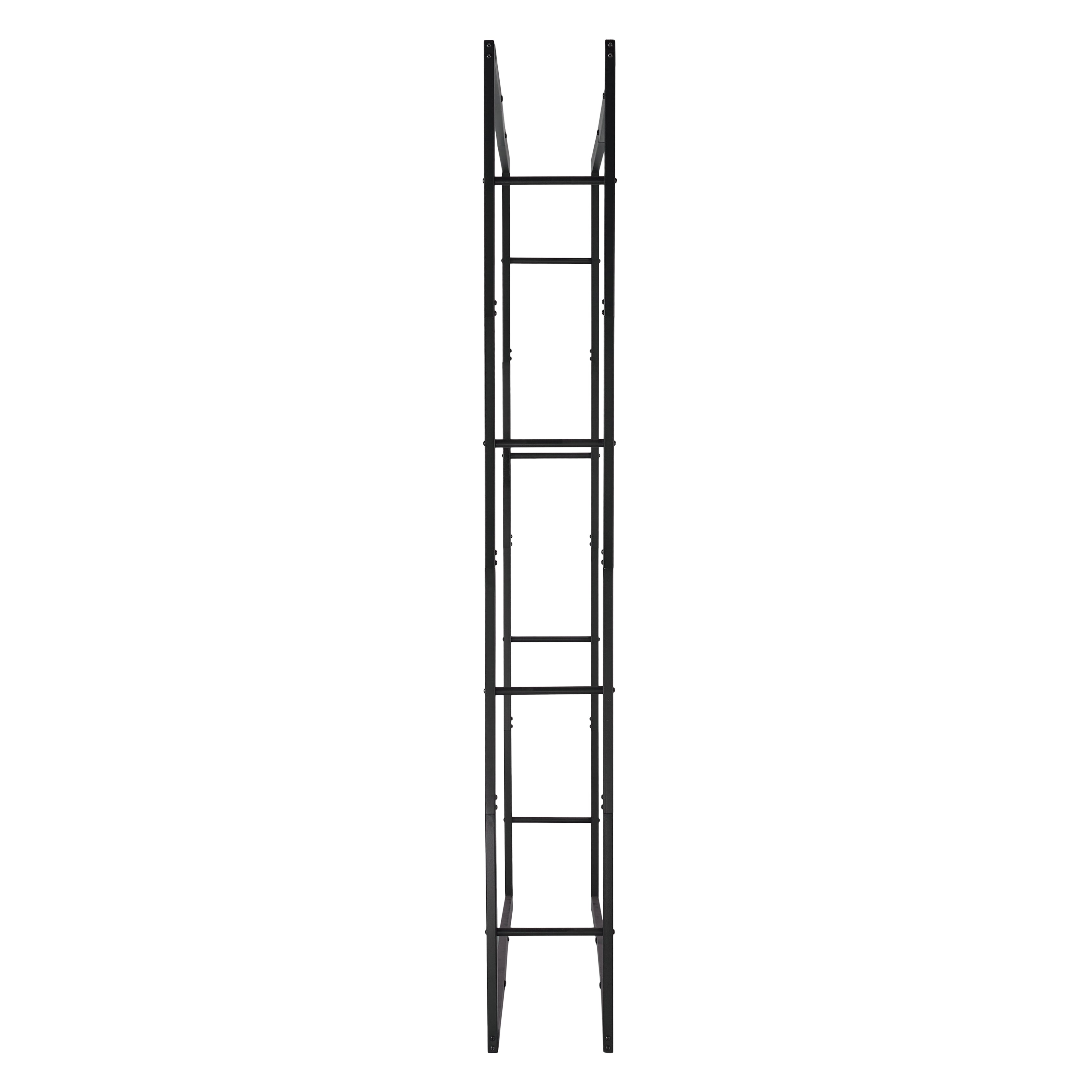 Lendo Online Brandhoutrek 148x25x196cm draagtas gepoedercoat staal zwart