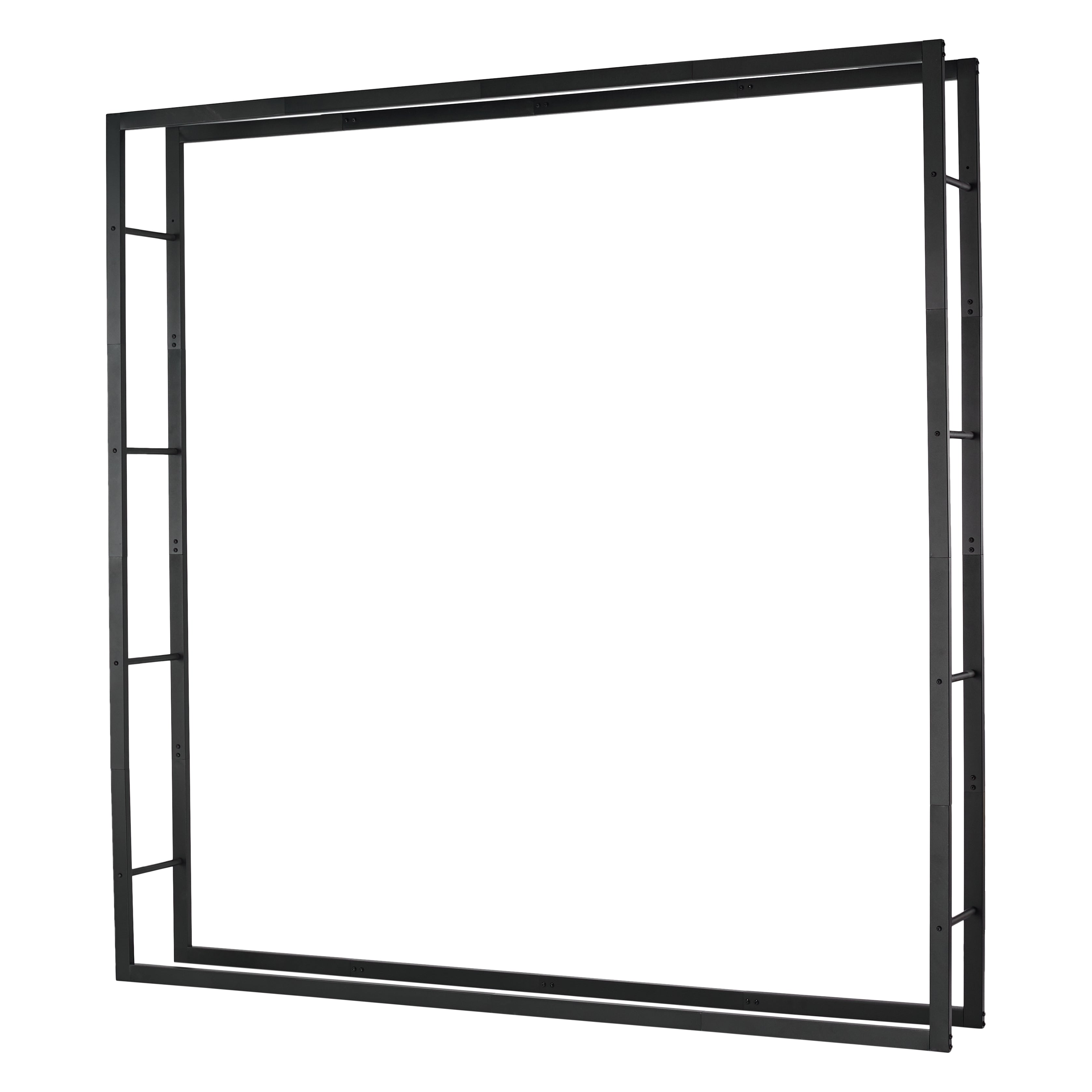 Lendo Online Brandhoutrek 196x25x196cm draagtas gepoedercoat staal zwart