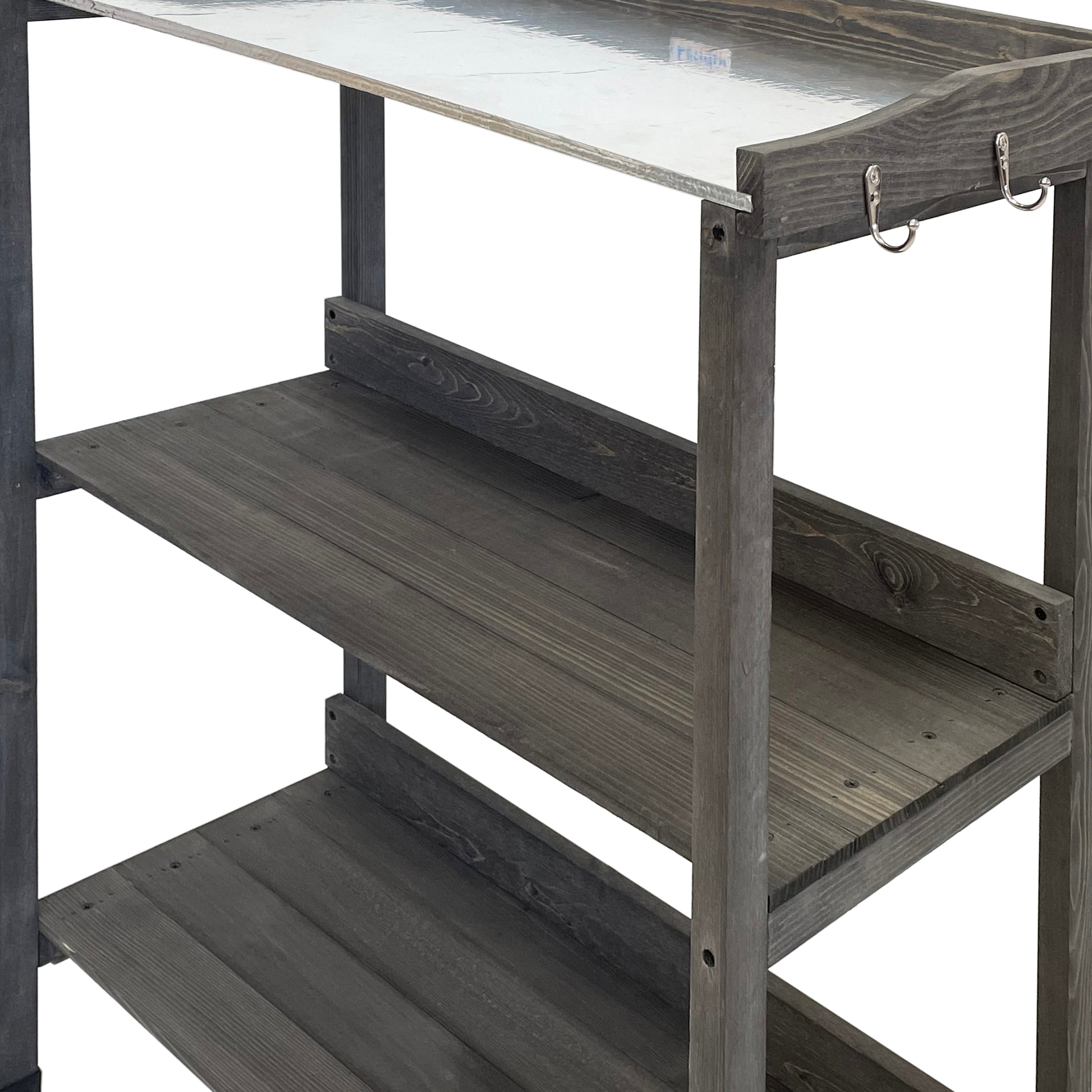 Lendo Online Oppottafel 76x37x92 cm geïmpregneerd vurenhout grijs