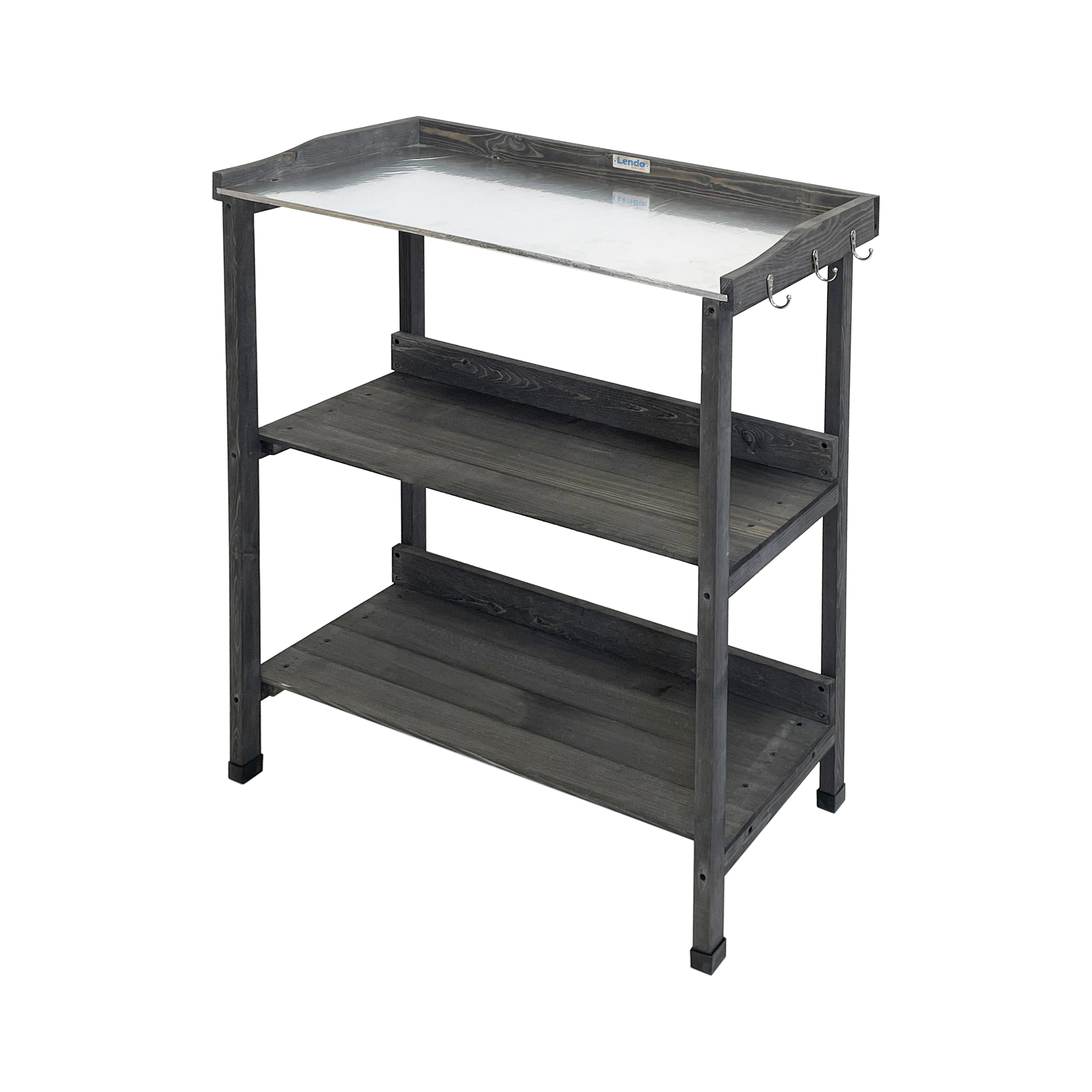 Lendo Online Oppottafel 76x37x92 cm geïmpregneerd vurenhout grijs
