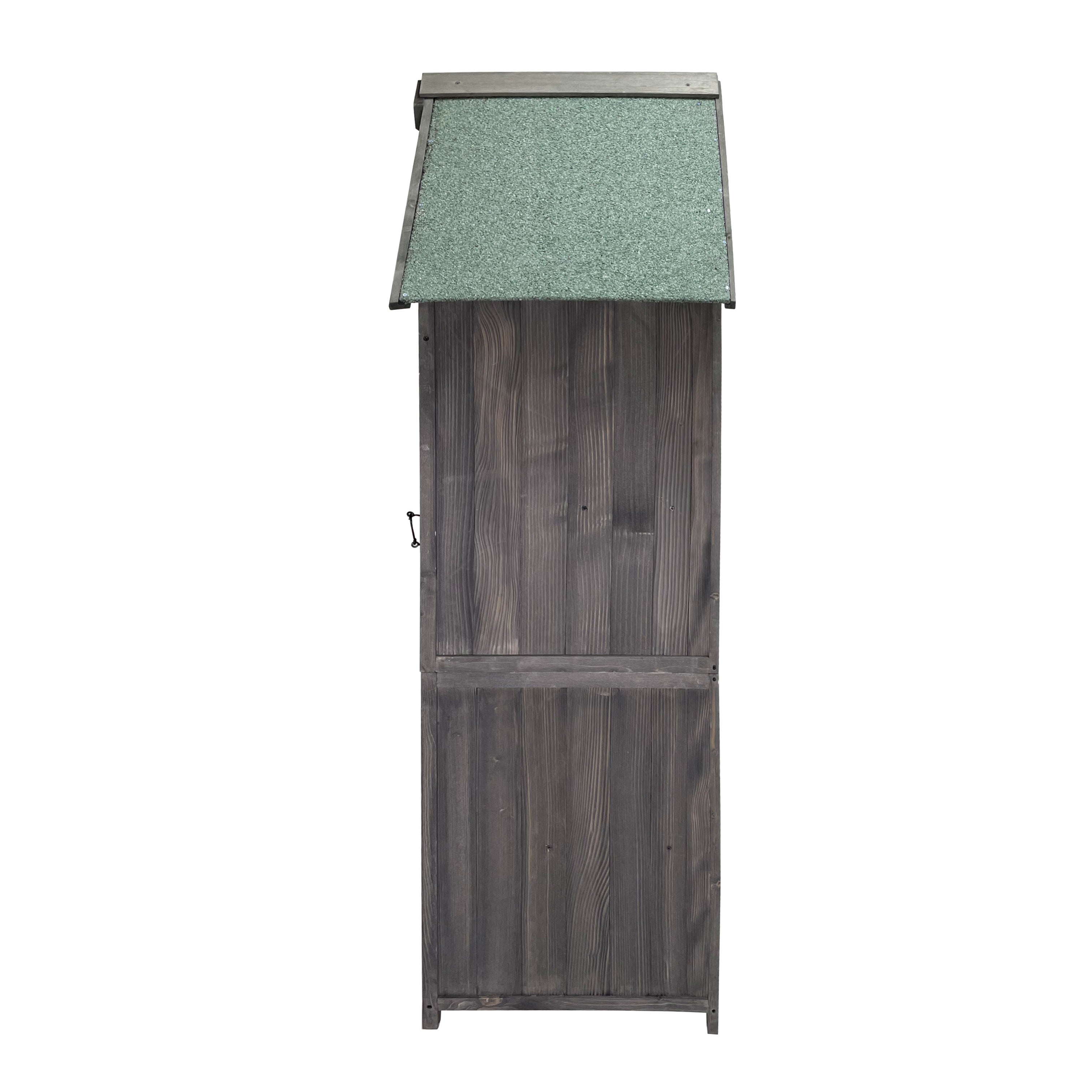 Lendo Online Gereedschapsschuur 74,5x50x180 cm vurenhout grijs