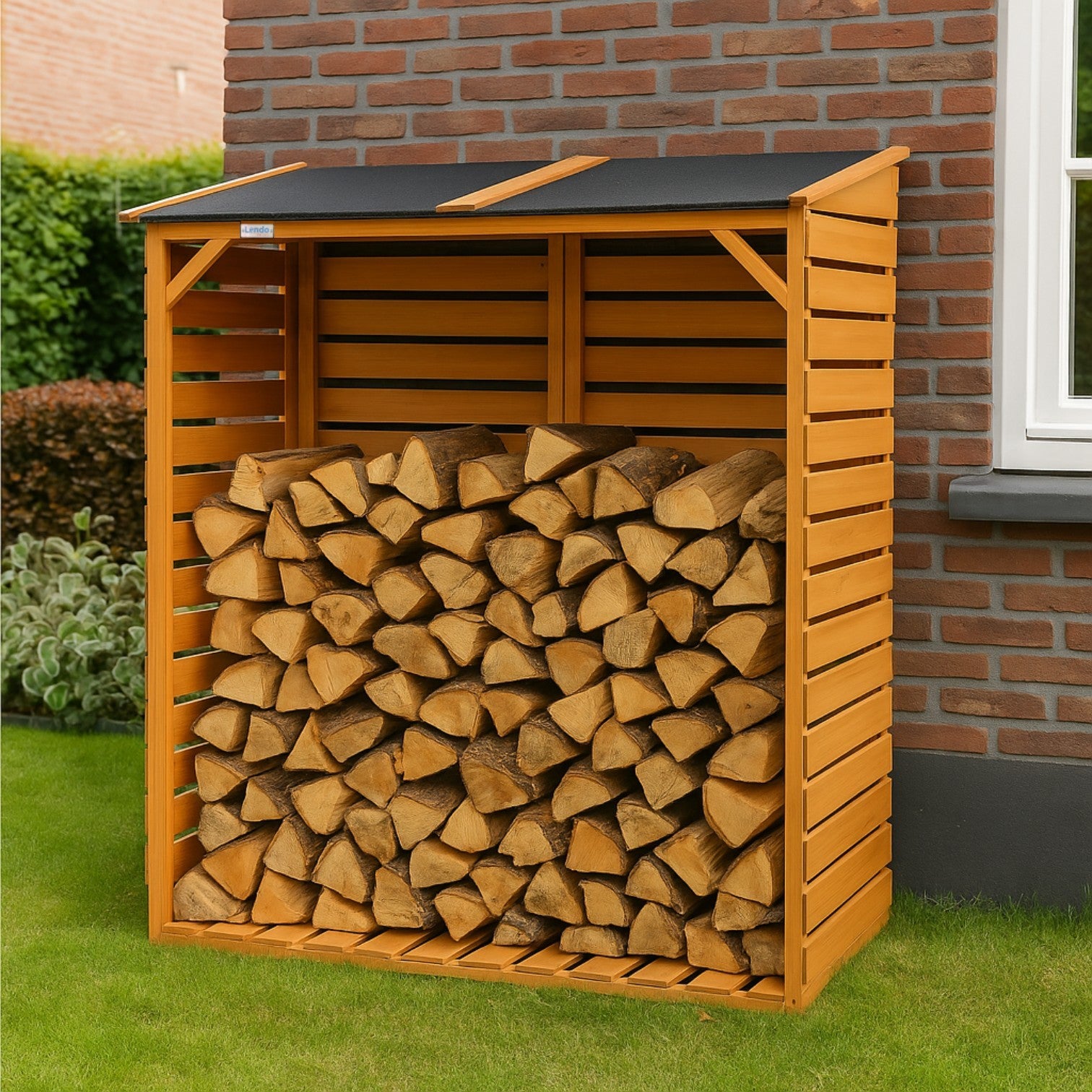 Lendo Online Brandhoutschuur 118x59x158 cm geïmpregneerd vurenhout bruin