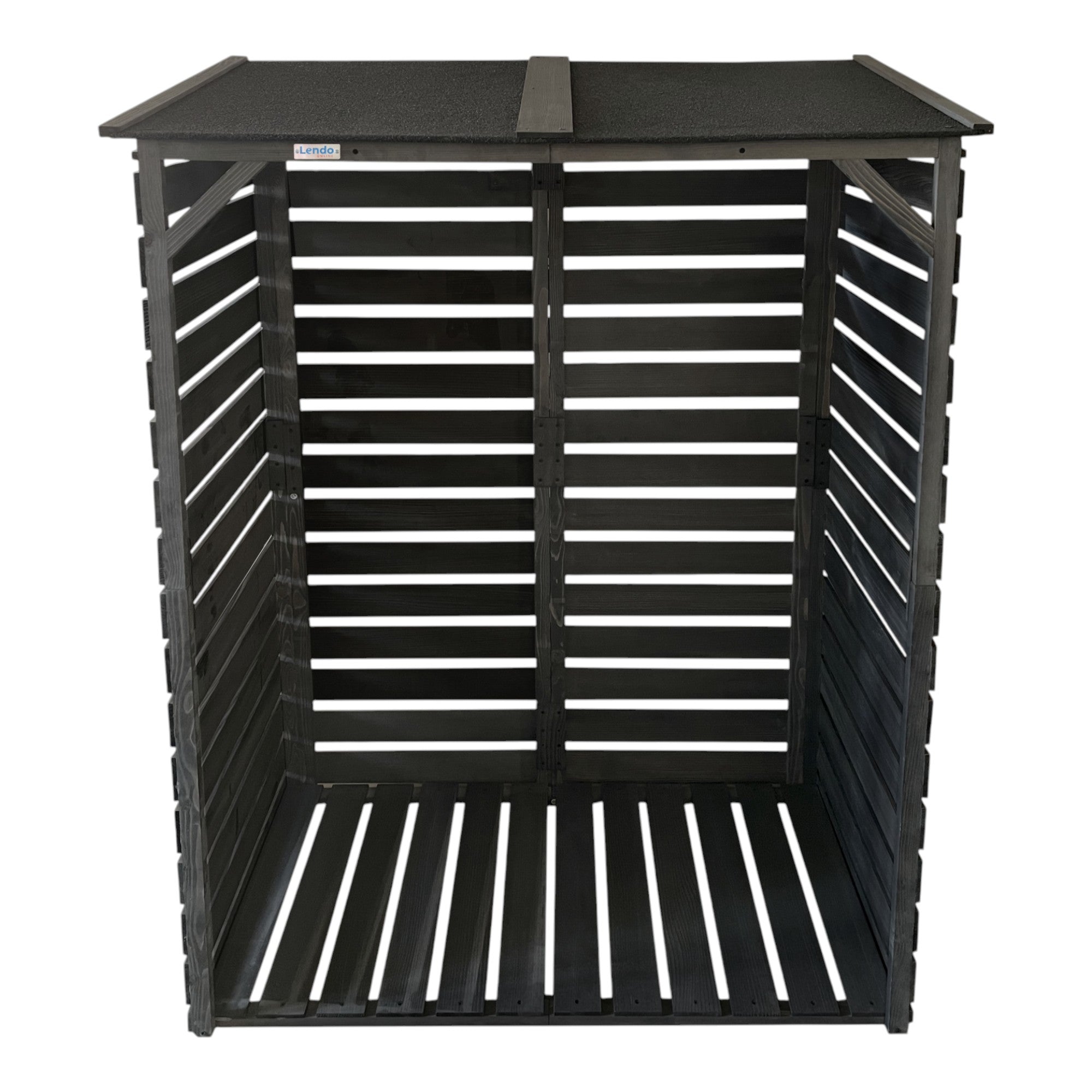 Lendo Online Brandhoutschuur 118x59x158 cm geïmpregneerd vurenhout grijs