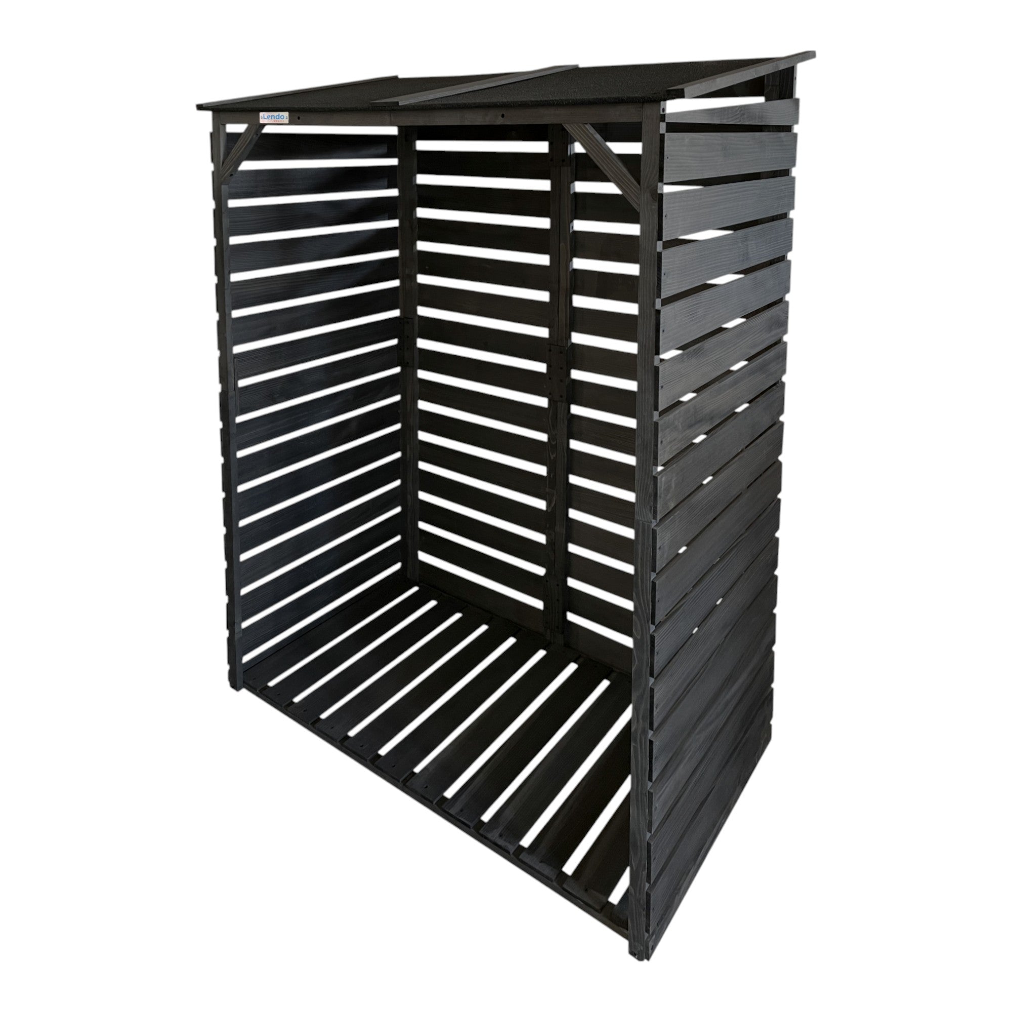 Lendo Online Brandhoutschuur 118x59x158 cm geïmpregneerd vurenhout grijs