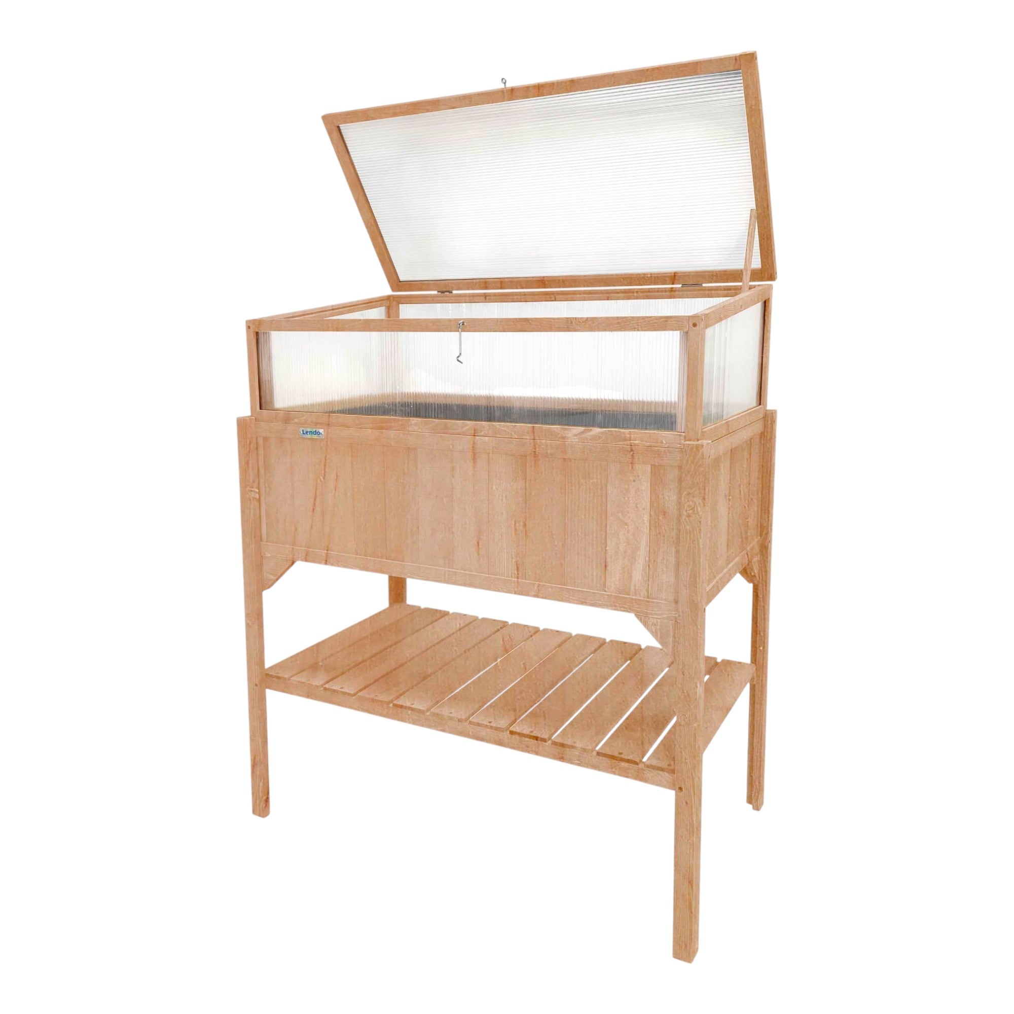 Lendo Online Plantenbak met kweekbak 97,5x49x120 cm vurenhout naturel