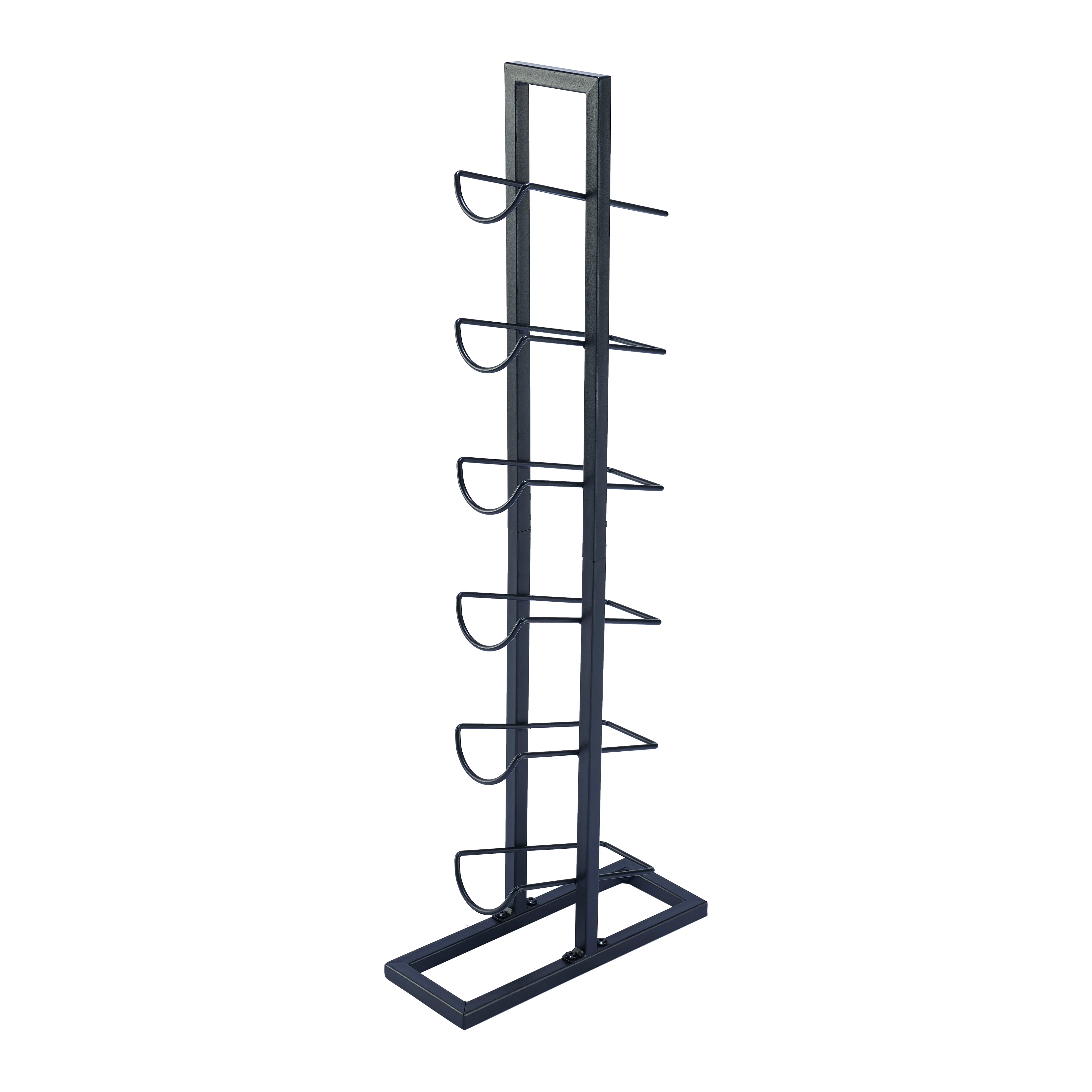 Lendo Online Weinregal mit Korkenzieher 6 Flaschen 31x12x84cm schwarz