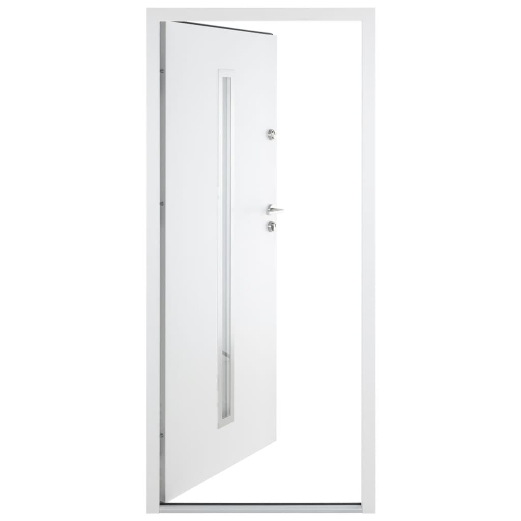 Voordeur 110x207,5 cm aluminium wit