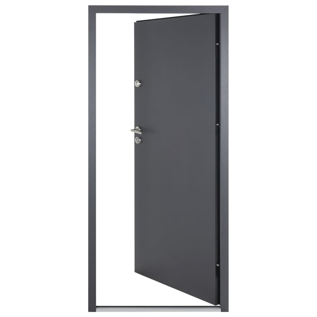 Voordeur 110x207,5 cm aluminium antracietkleurig
