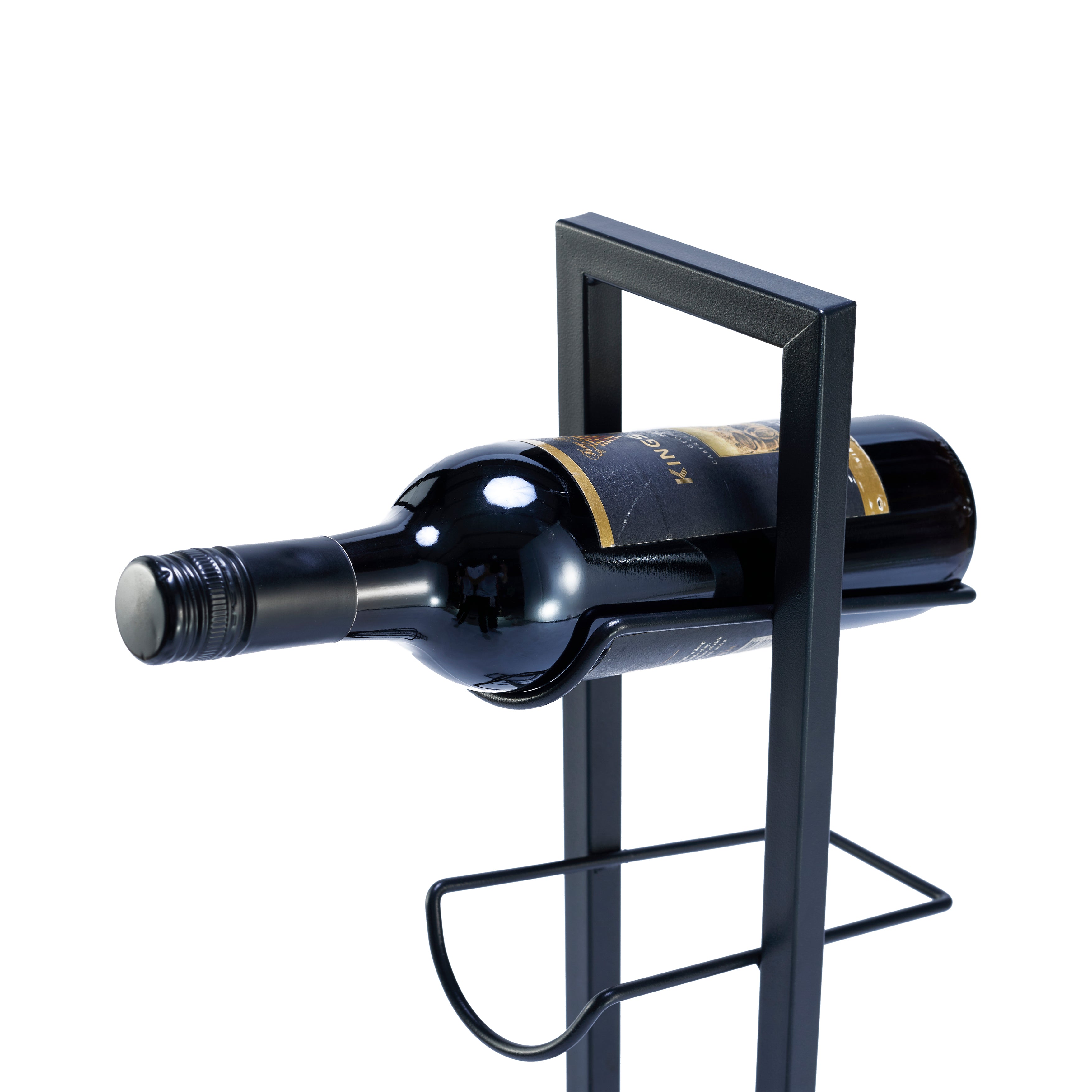 Lendo Online Weinregal mit Korkenzieher 6 Flaschen 31x12x84cm schwarz
