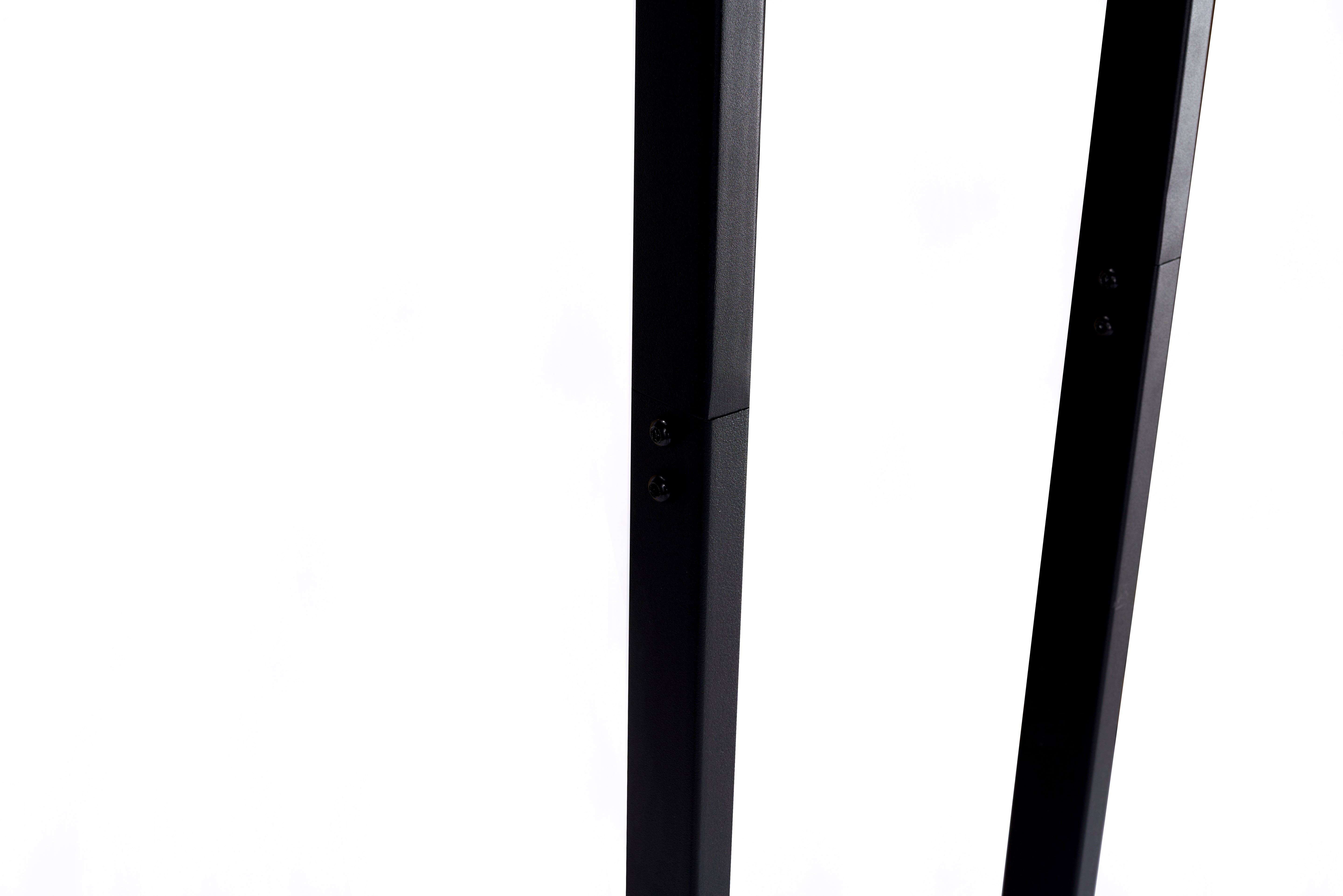 Lendo Online Brandhoutrek wandmodel 25x25x196cm zwart staal