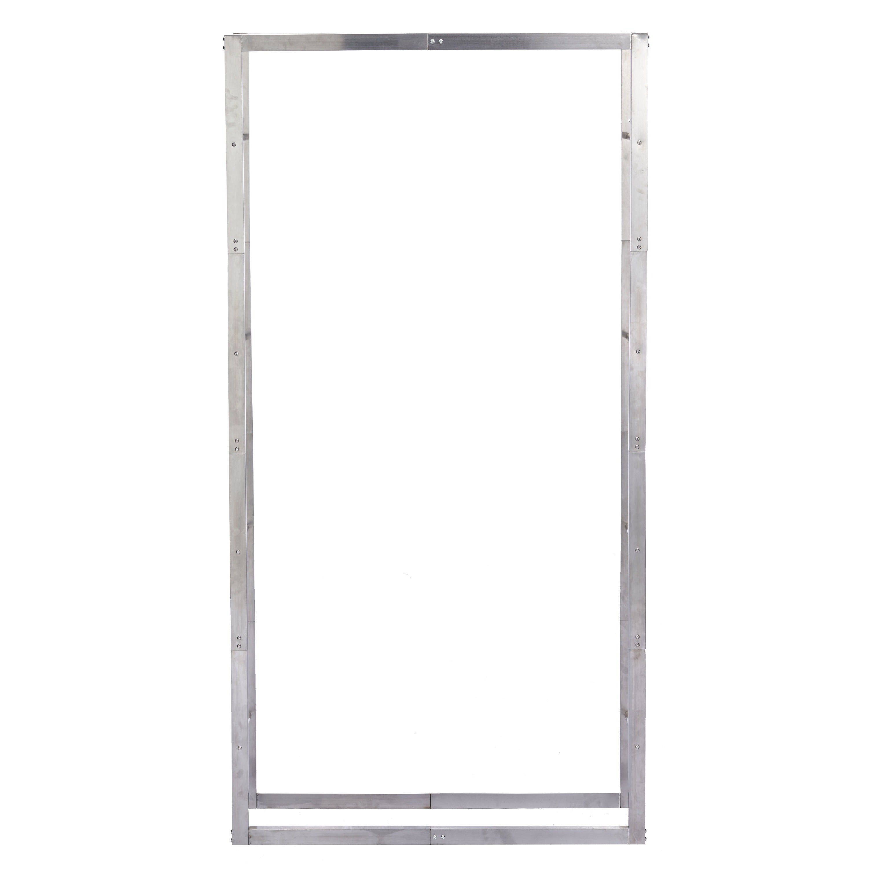 Lendo Online Support à bois de chauffage 100x25x196cm sac de transport argent acier inoxydable