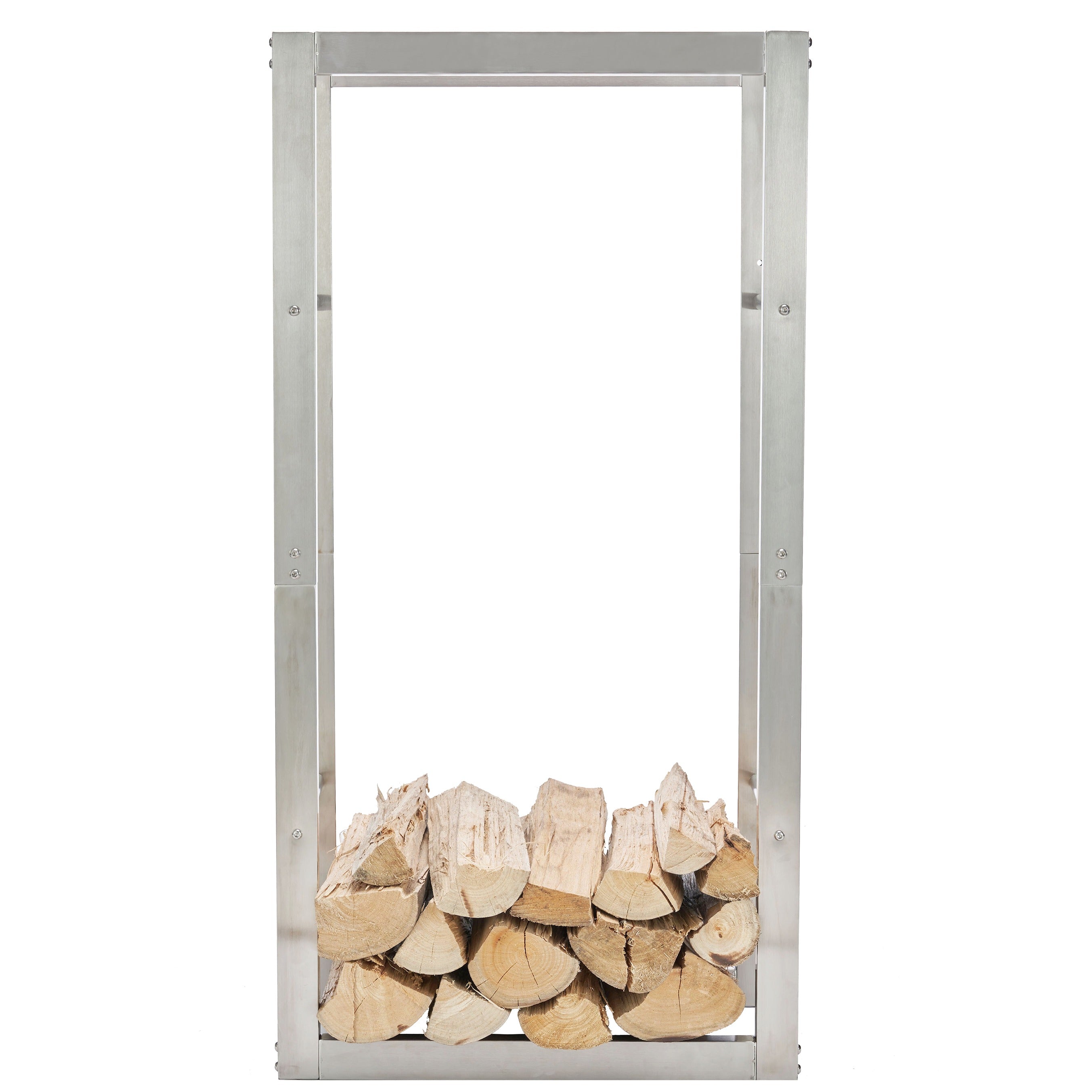 Lendo Online Brandhoutrek 50x25x100cm draagtas zilver RVS