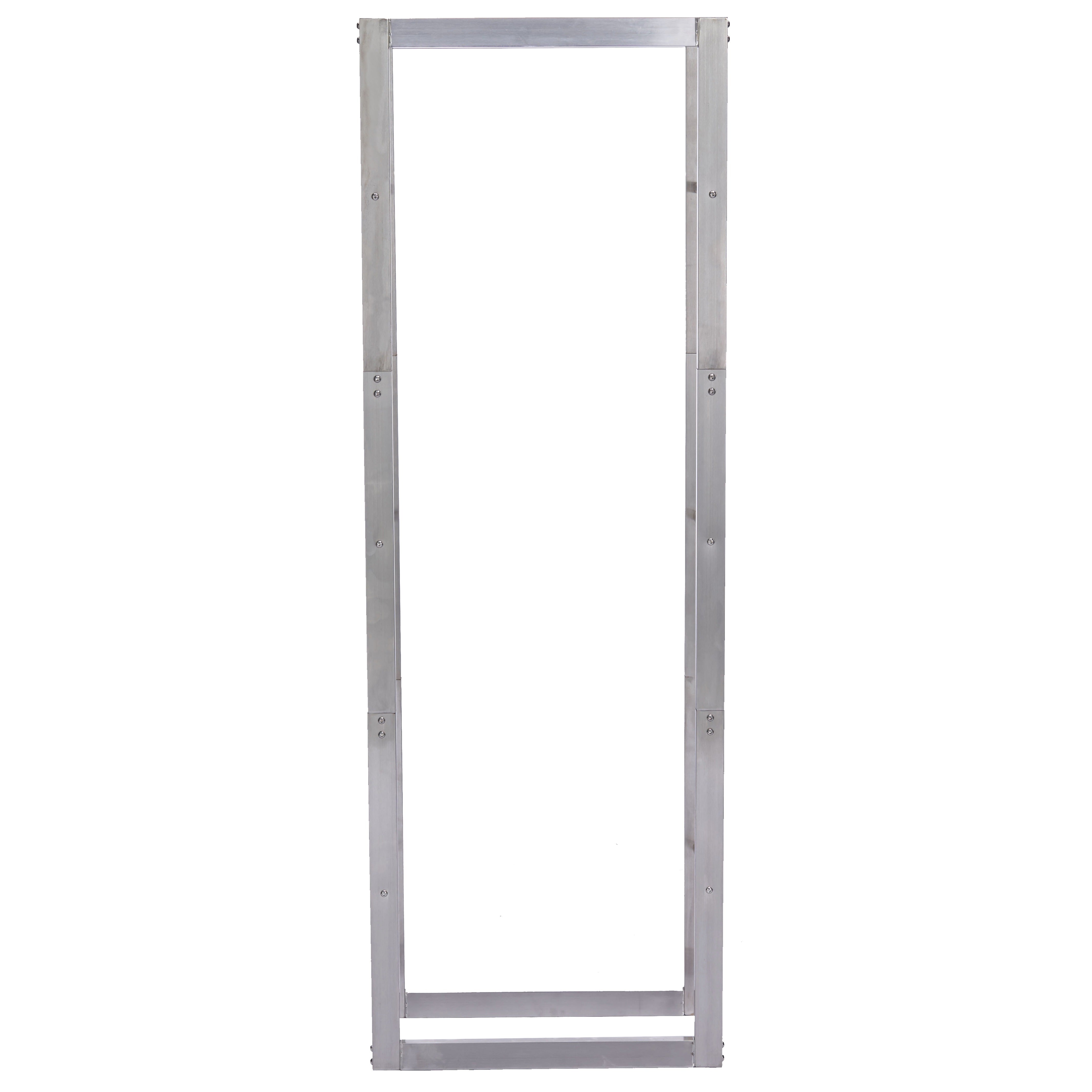 Lendo Online Support à bois de chauffage 50x25x148cm sac de transport argent acier inoxydable