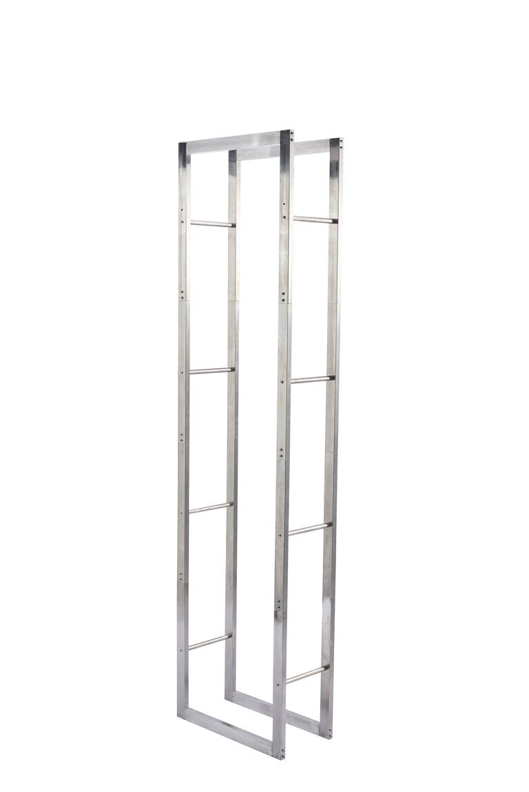 Lendo Online Brandhoutrek 50x25x196cm draagtas zilver RVS
