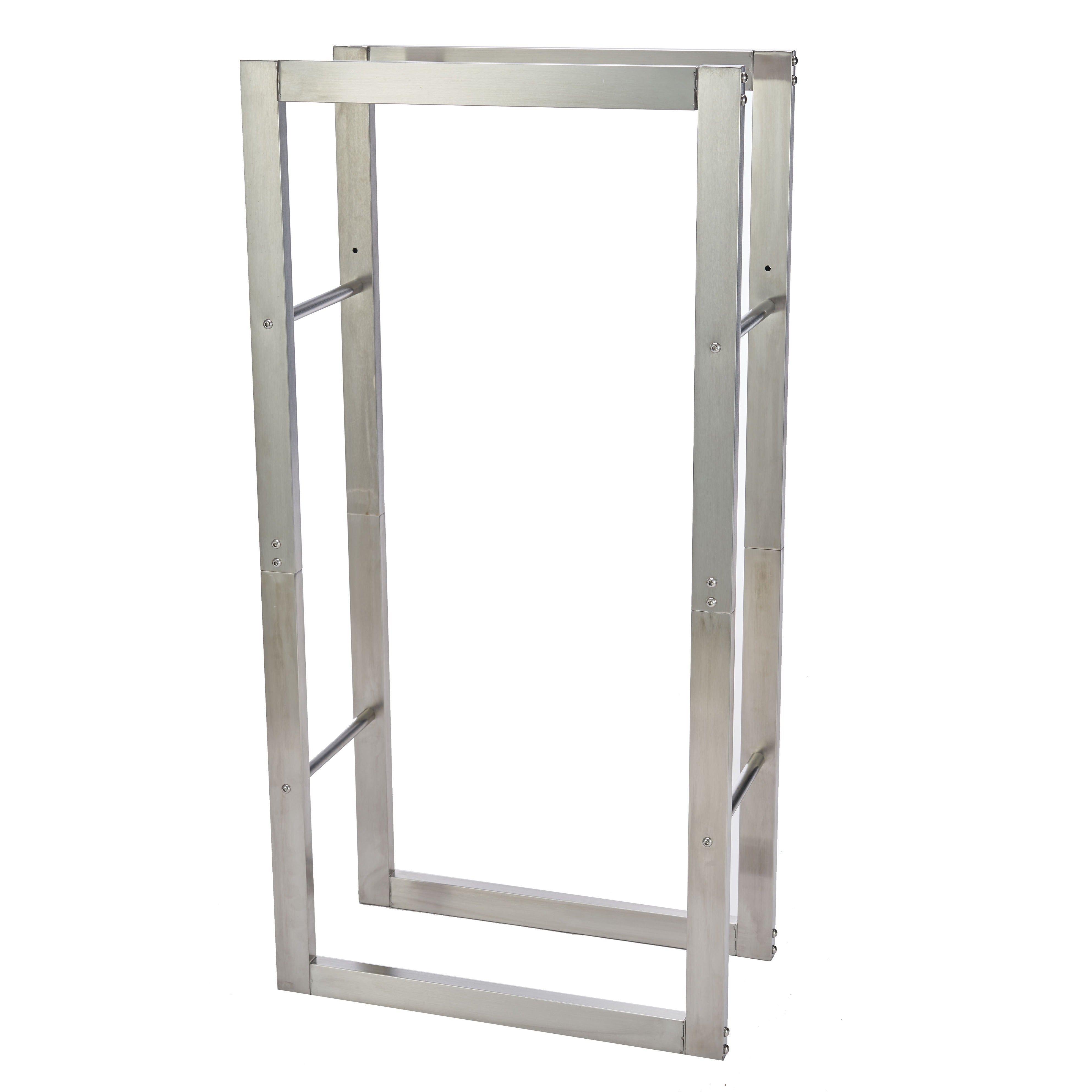 Lendo Online Brandhoutrek 50x25x100cm draagtas zilver RVS