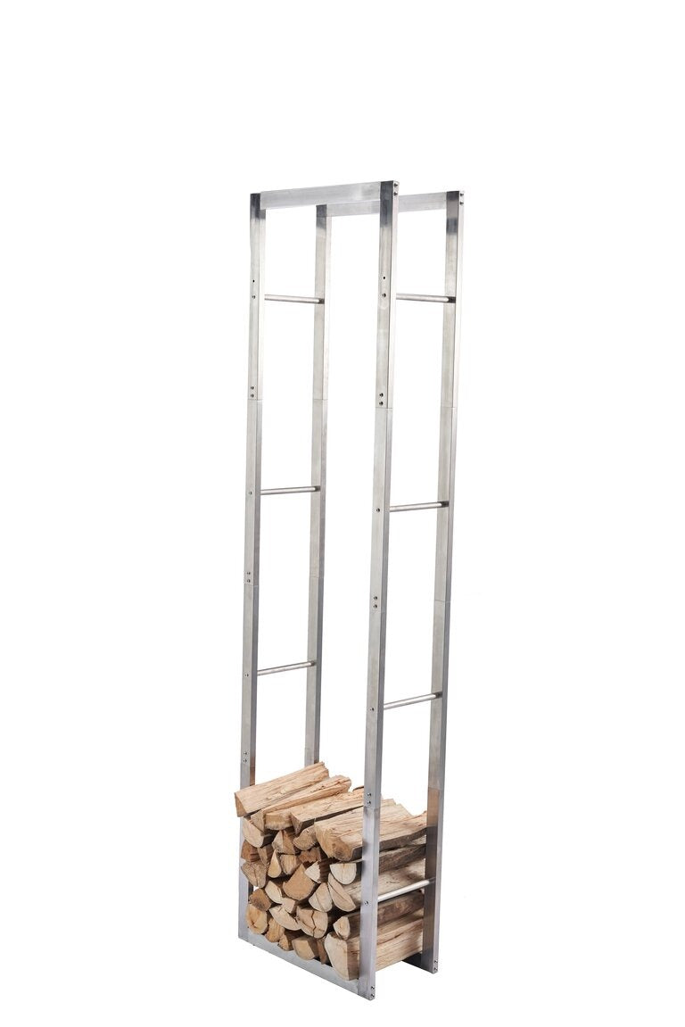 Lendo Online Brandhoutrek 50x25x196cm draagtas zilver RVS