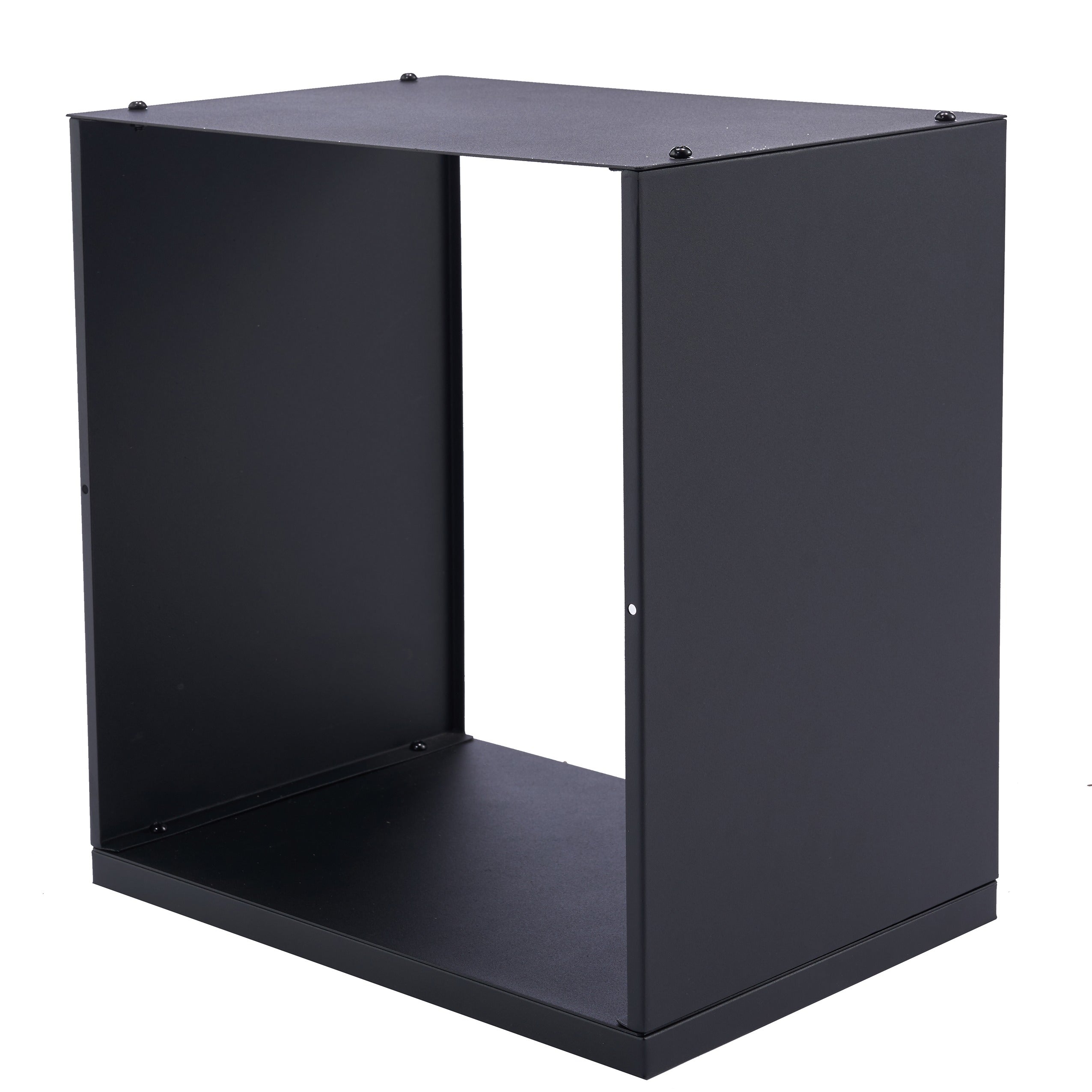 Lendo Online Kaminholzregal 40x28x40cm Tragetasche schwarzer Stahl