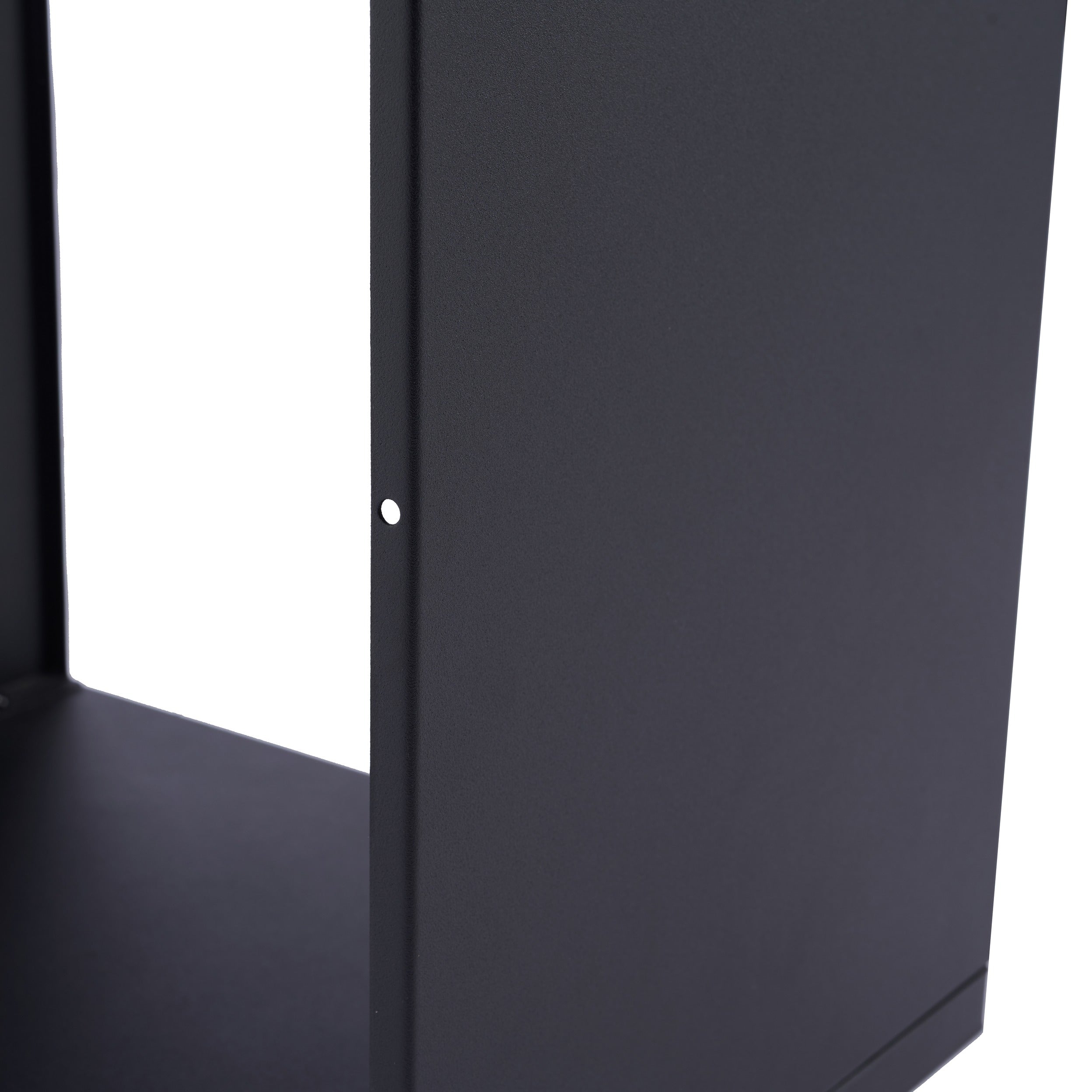 Lendo Online Kaminholzregal 40x28x40cm Tragetasche schwarzer Stahl