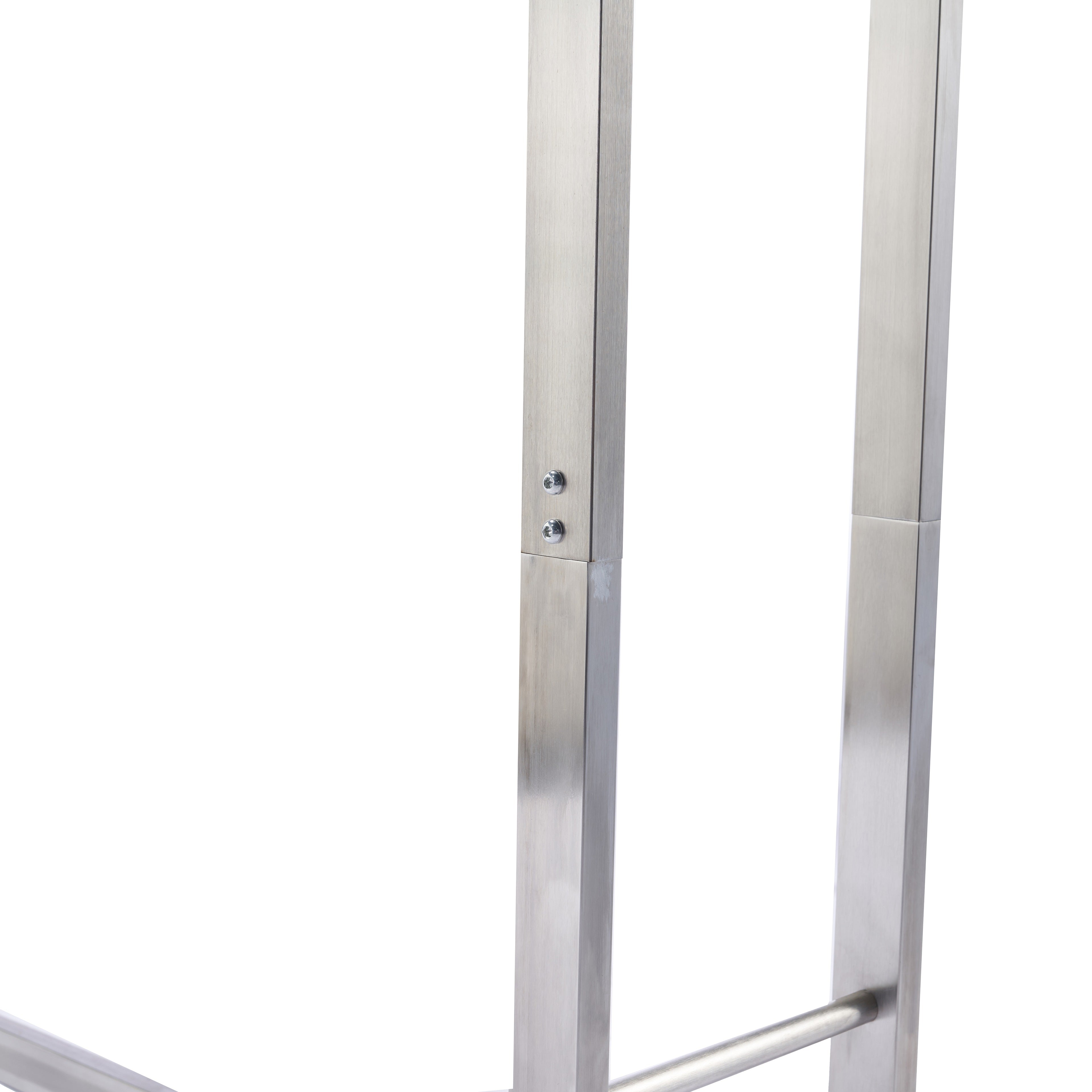 Lendo Online Support à bois de chauffage 100x25x100cm sac de transport argent acier inoxydable