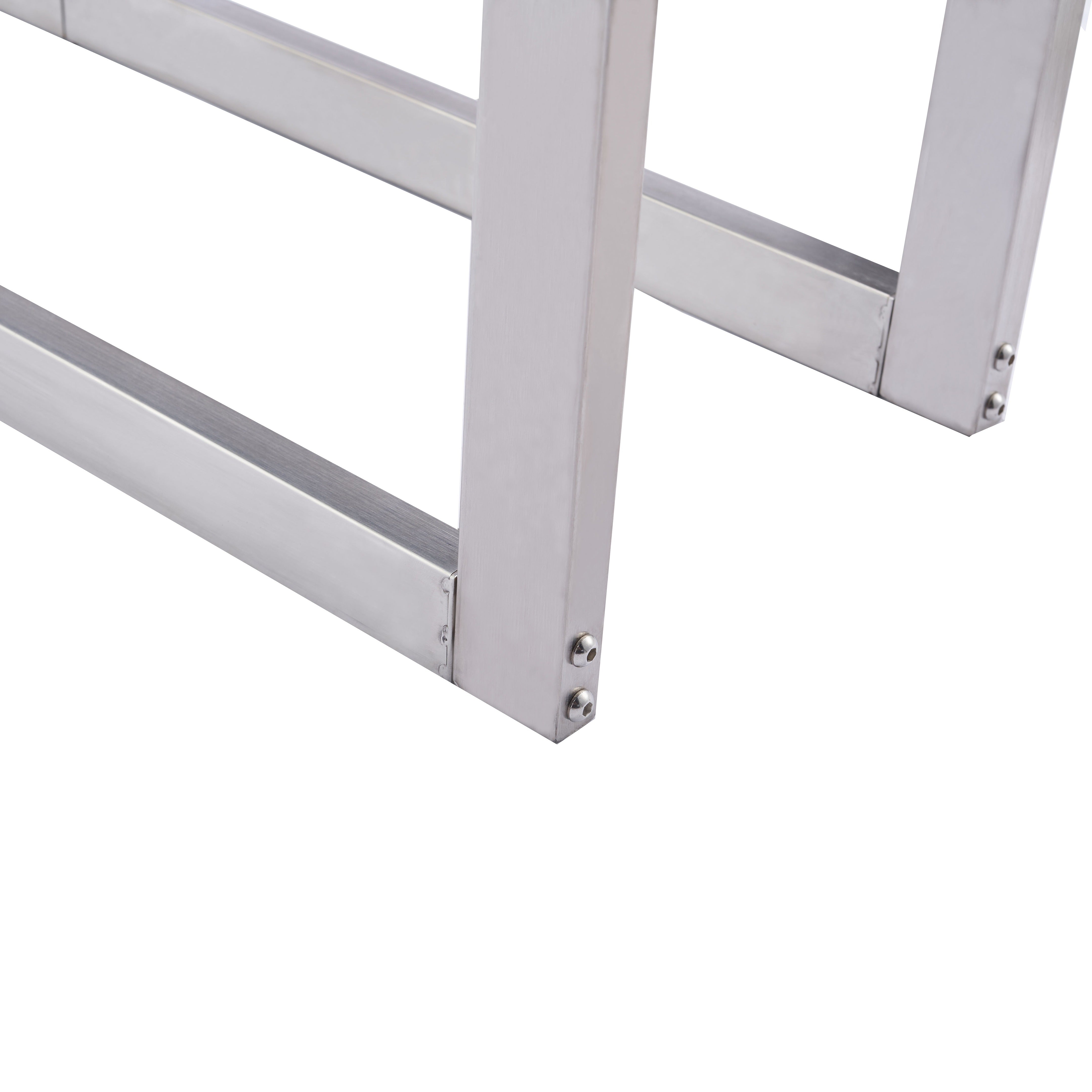 Lendo Online Brandhoutrek 100x25x148cm draagtas zilver RVS