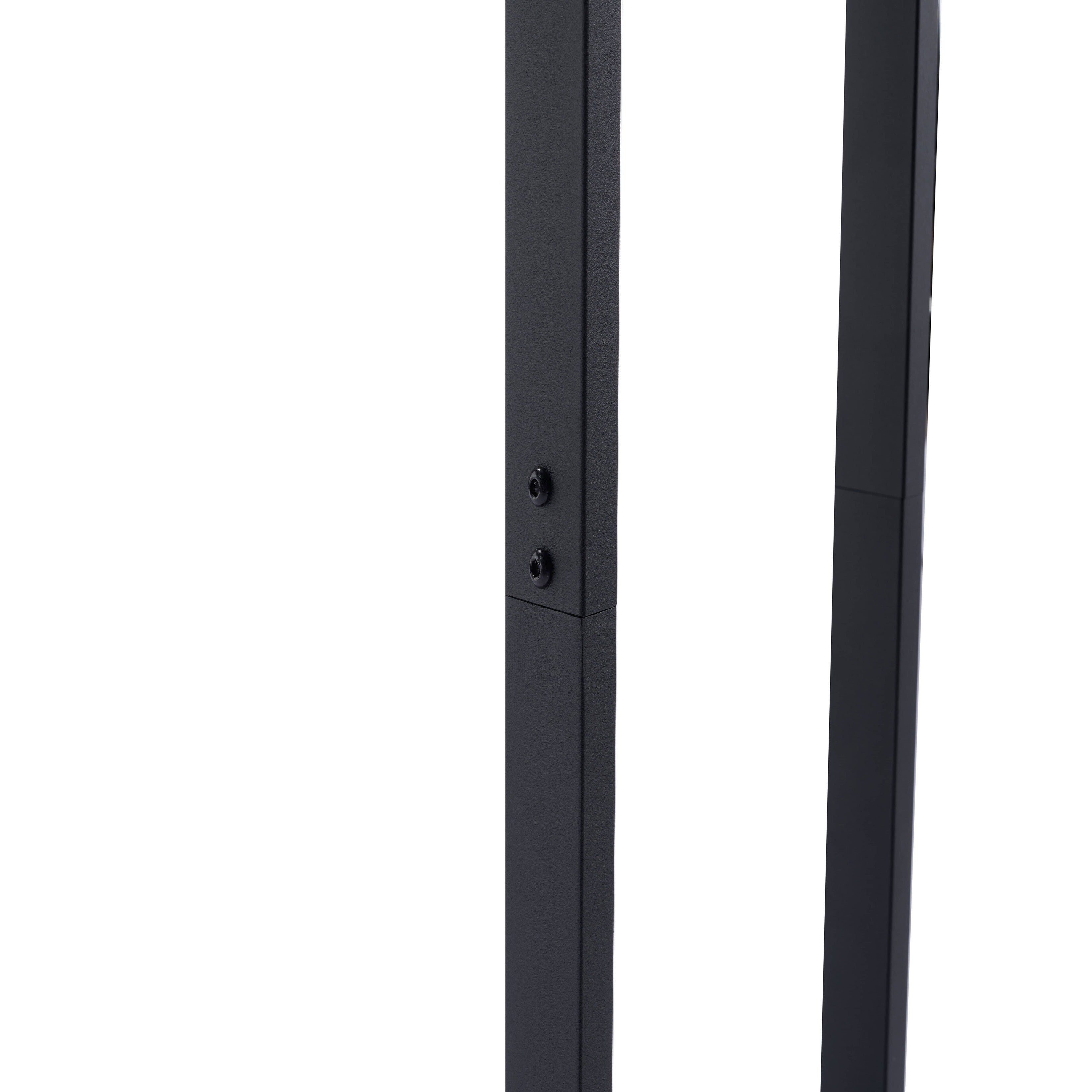 Lendo Online Brandhoutrek 100x25x148cm draagtas zwart staal