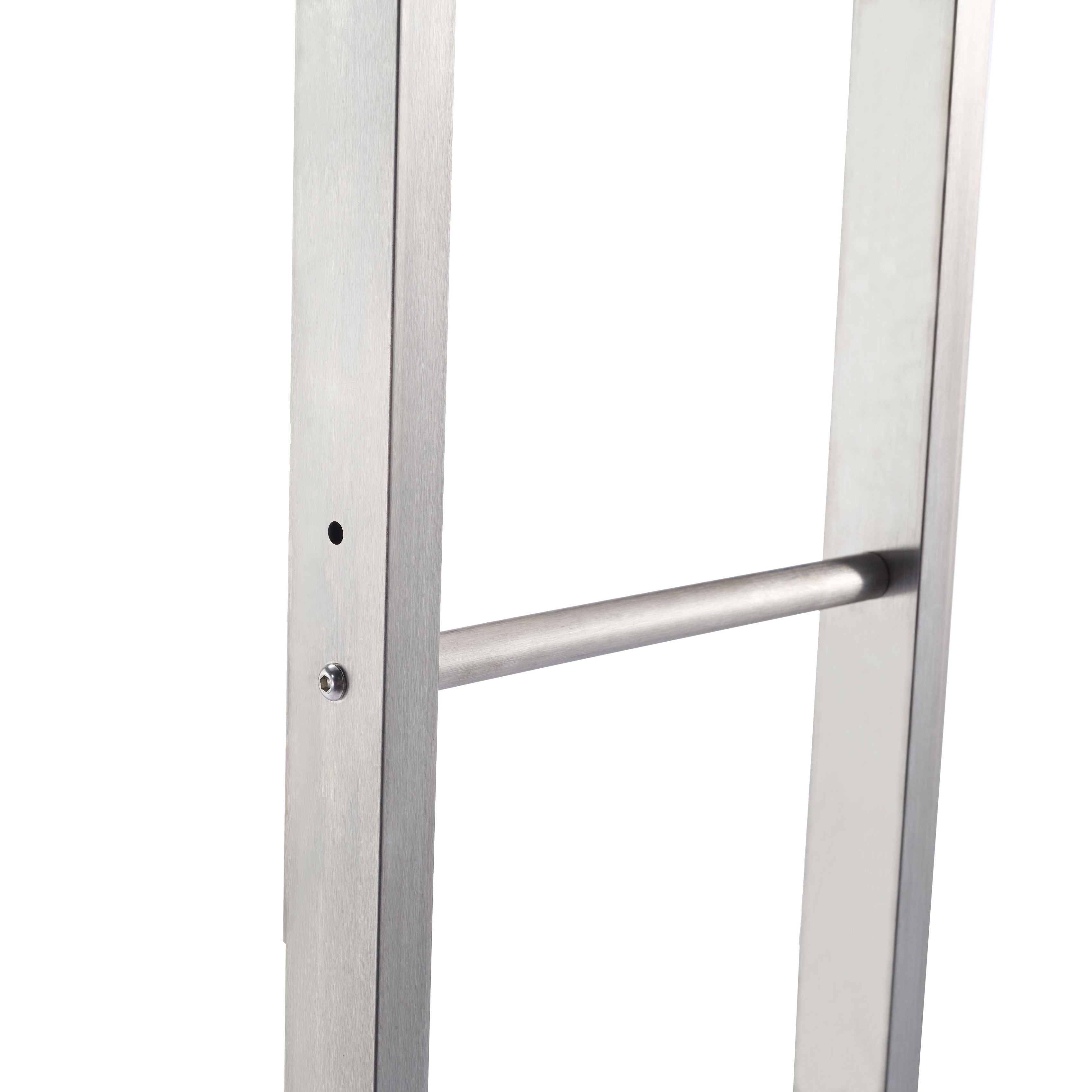 Lendo Online Brandhoutrek 100x25x148cm draagtas zilver RVS