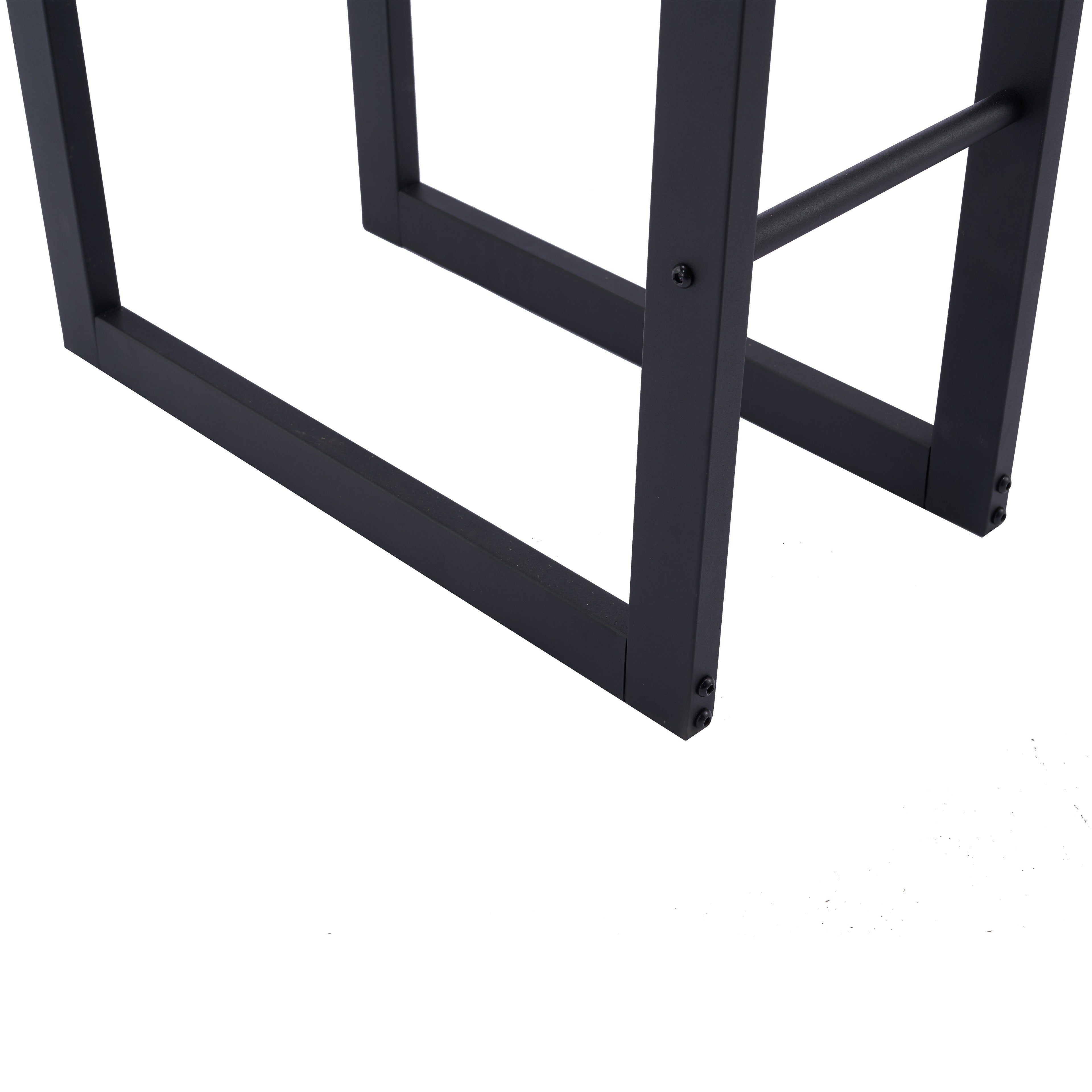 Lendo Online Support à bois de chauffage 50x25x196cm sac de transport acier noir