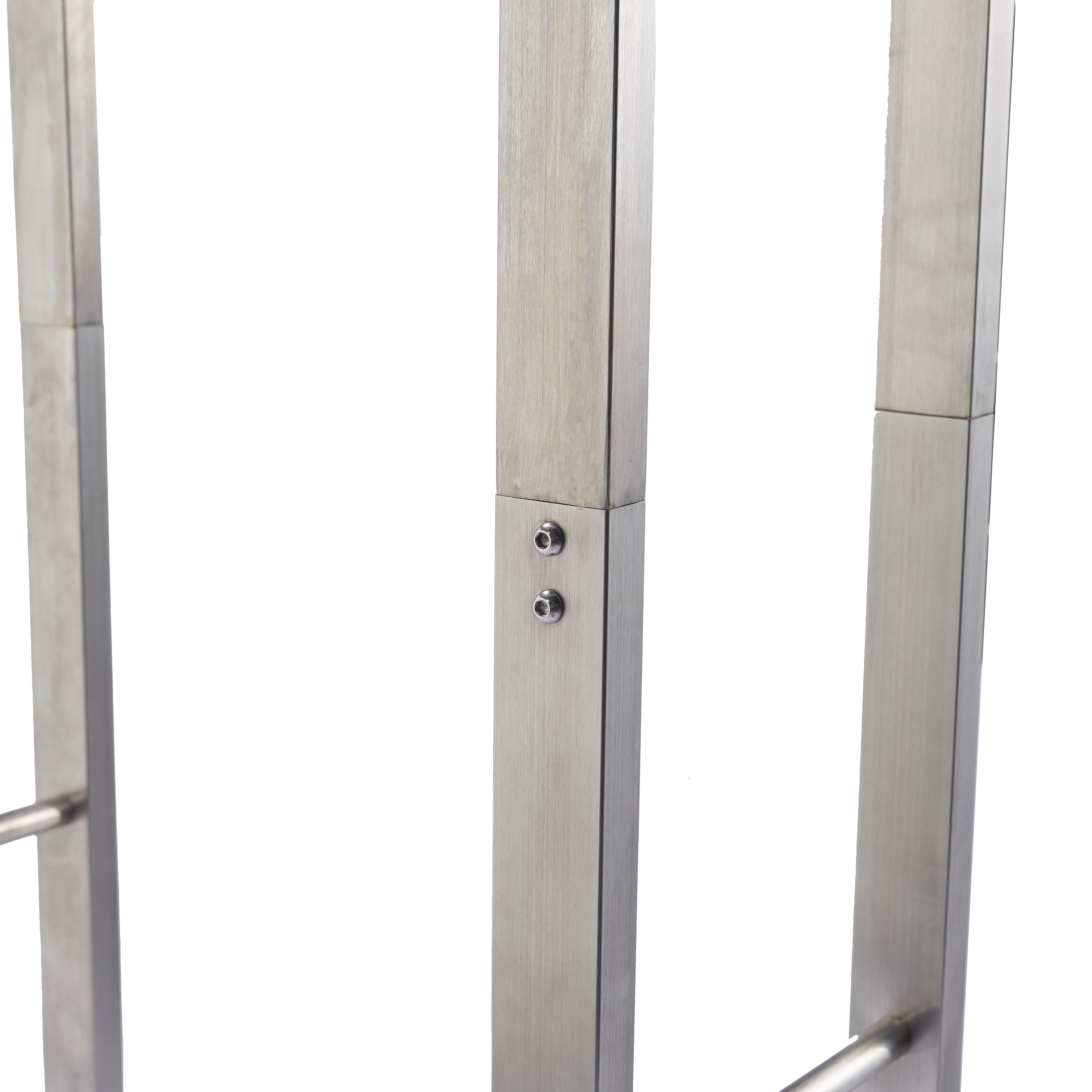 Lendo Online Support à bois de chauffage 50x25x148cm sac de transport argent acier inoxydable