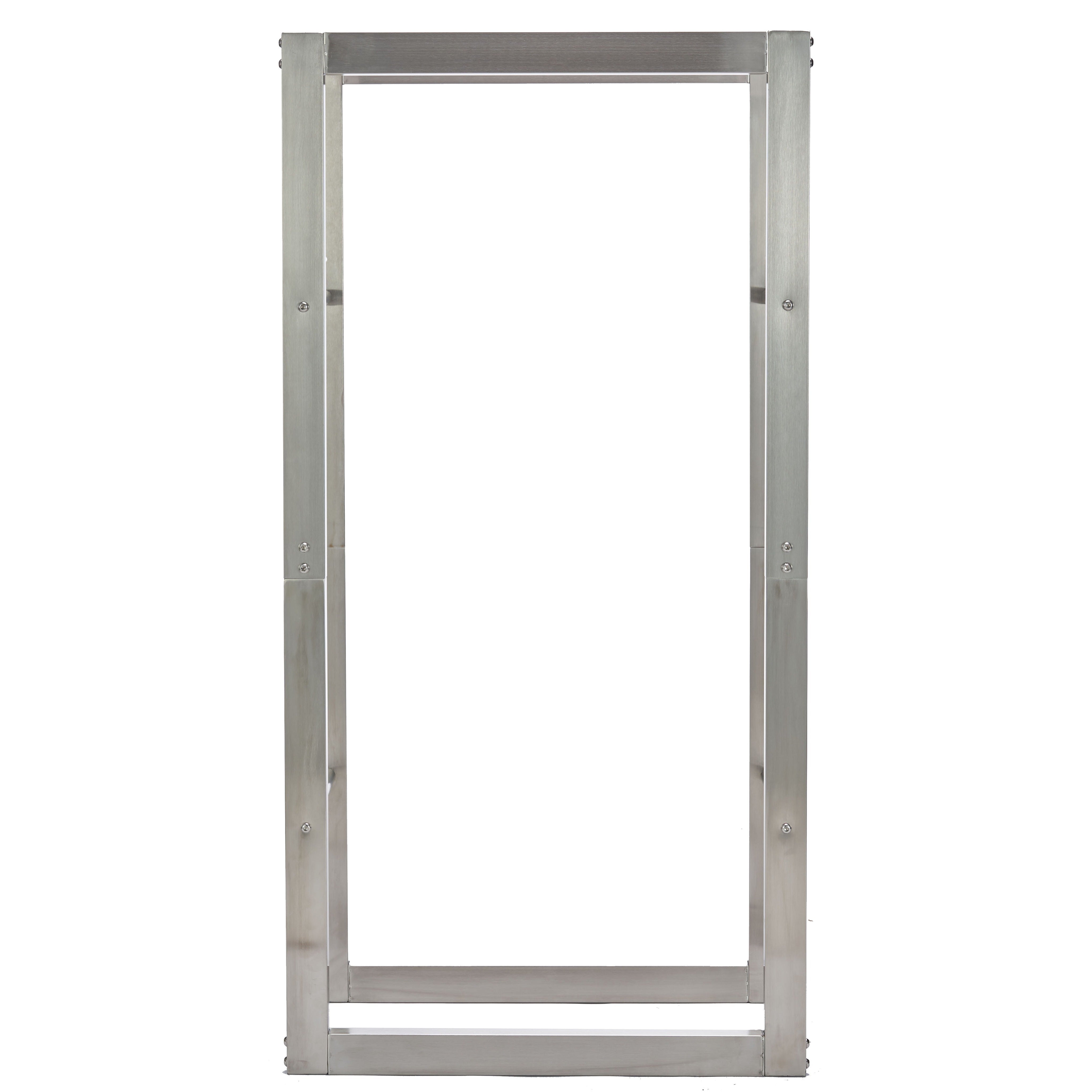 Lendo Online Brandhoutrek 50x25x100cm draagtas zilver RVS