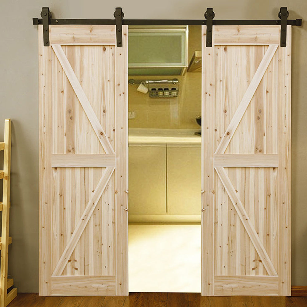 Lendo Online Système de porte coulissante avec guides muraux 400 cm droit